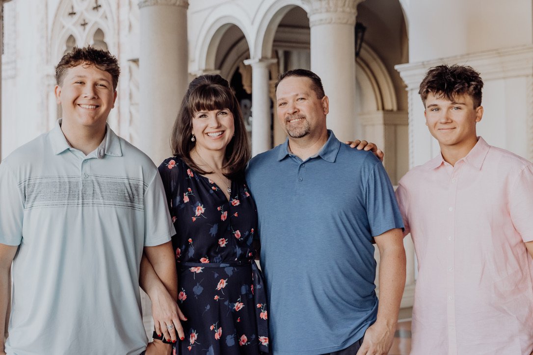 April Dawn Simpson with family