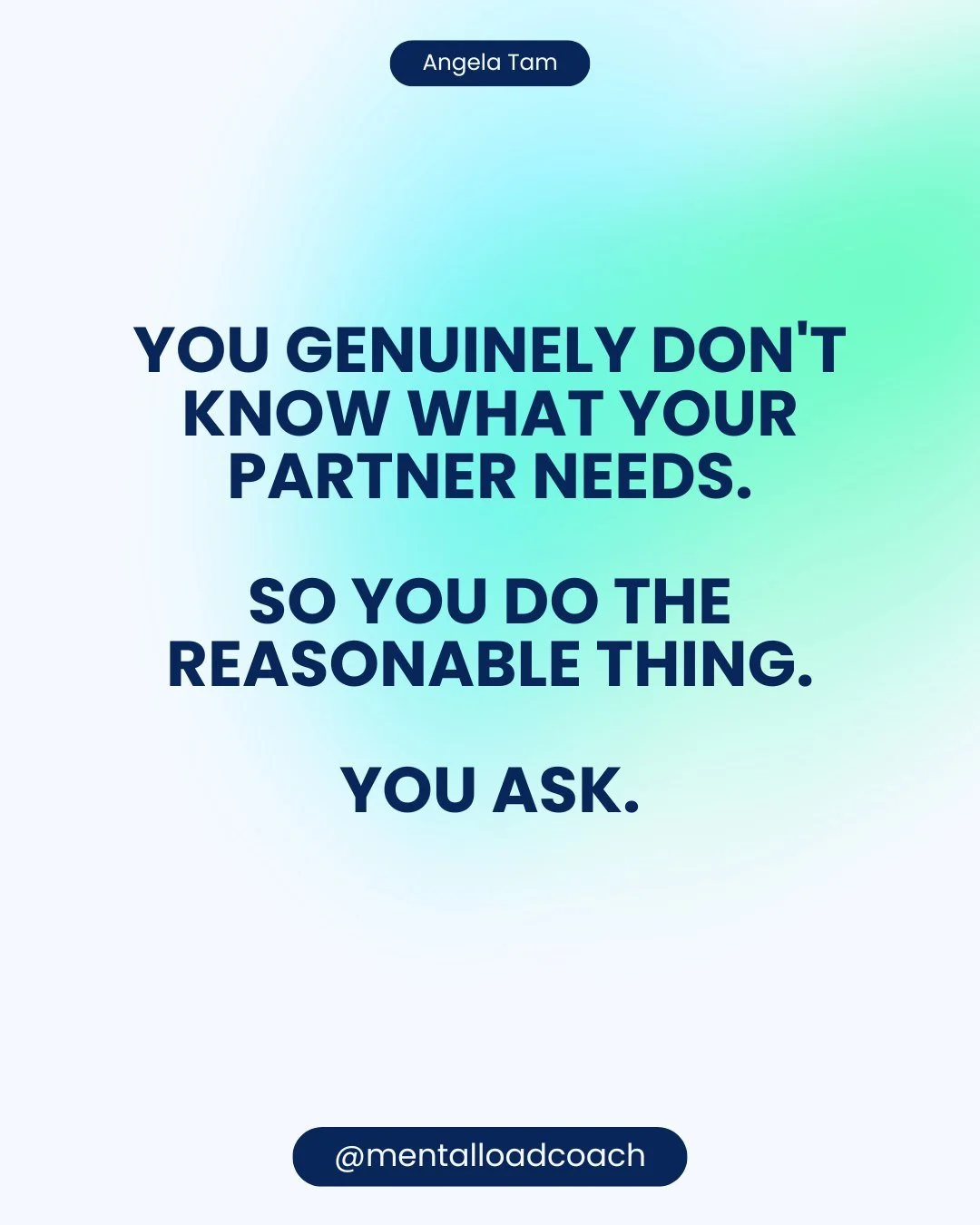 SHARE THIS WITH YOUR MALE IDENTIFIED PARTNER This was your pattern growing up:
 
Someone was always there to tell you what to do. And if you didn't know what to do, you were told to guess. Never to ask. 

Now you are partnered and you are trying to f