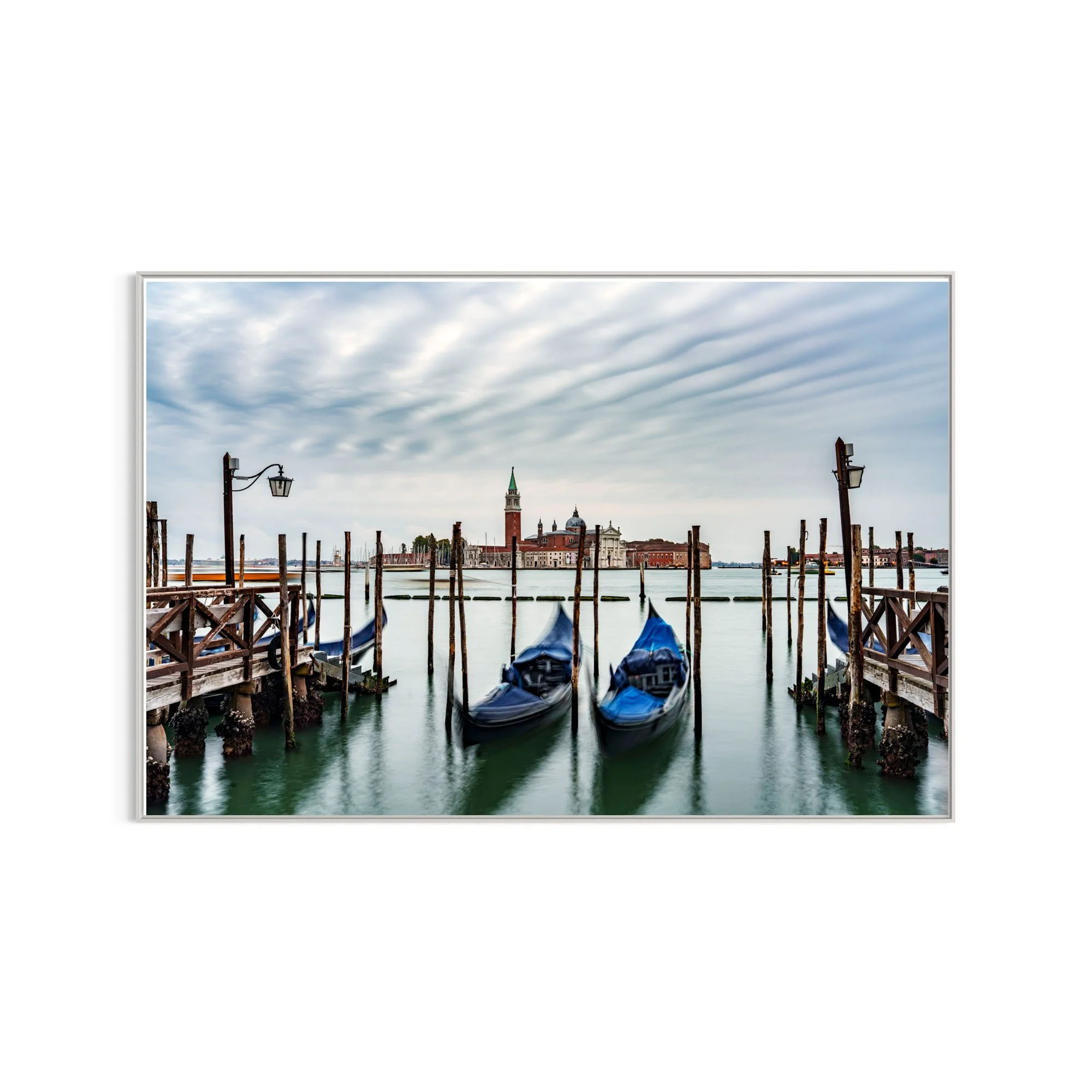 serene gondolas in Venice stillness.