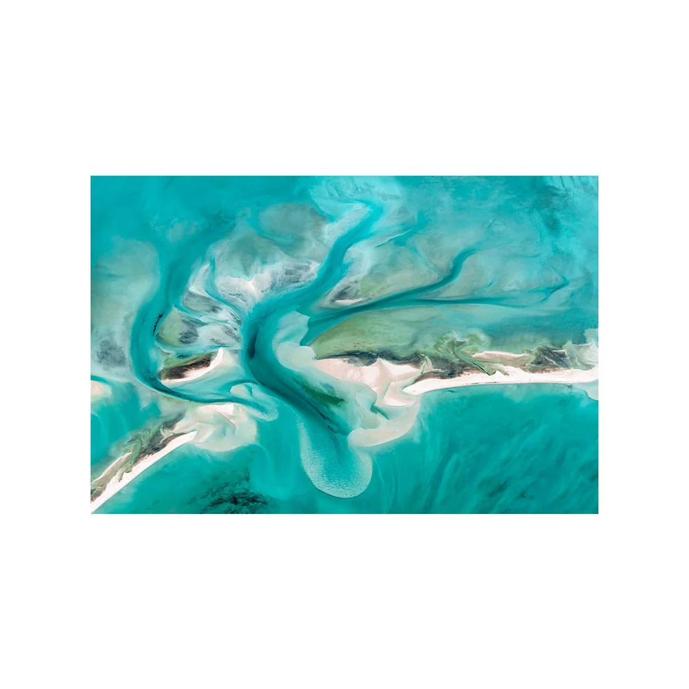 Nature's Art, turquoise channels seen from the air at Shark Bay