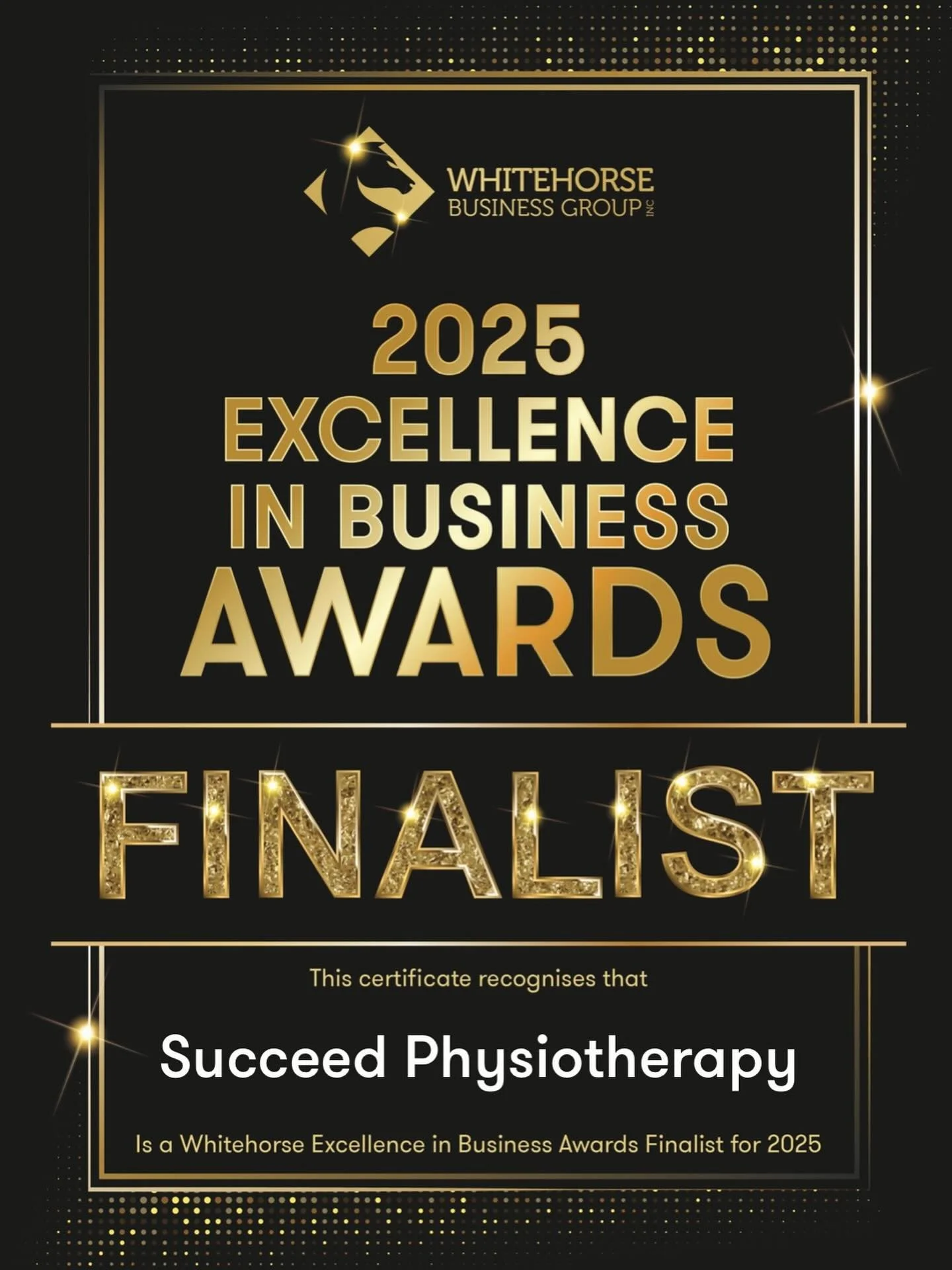 ✨ We&rsquo;re beyond proud to share that Succeed Physiotherapy is a finalist in the Whitehorse Council Excellence in Business Award! ✨
In just one year since opening our doors, we&rsquo;ve been blown away by the support, trust, and encouragement from