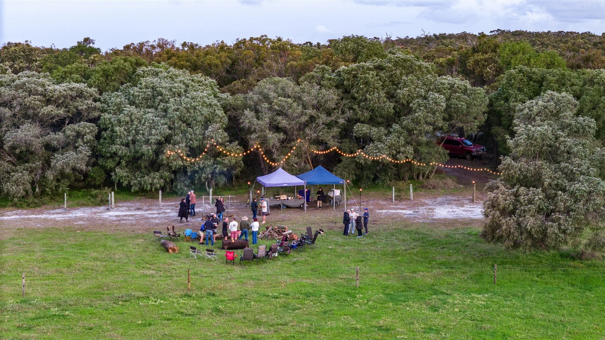 Communal campground area