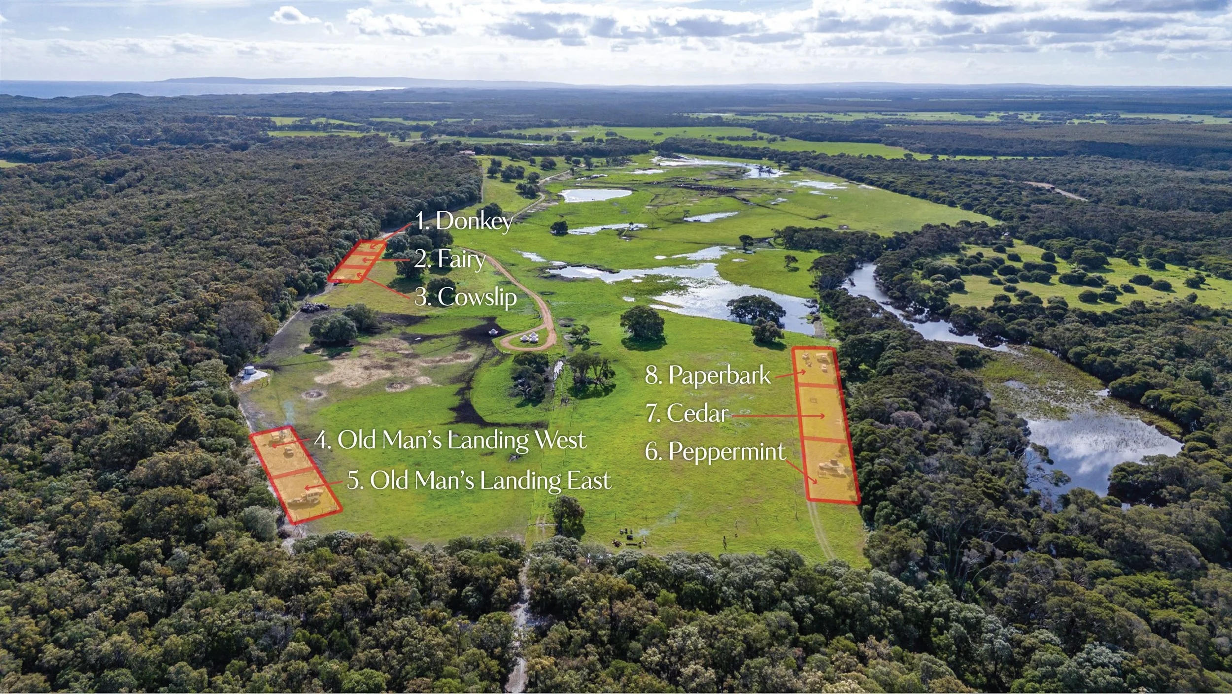 Farm Stay Camping Aerial View