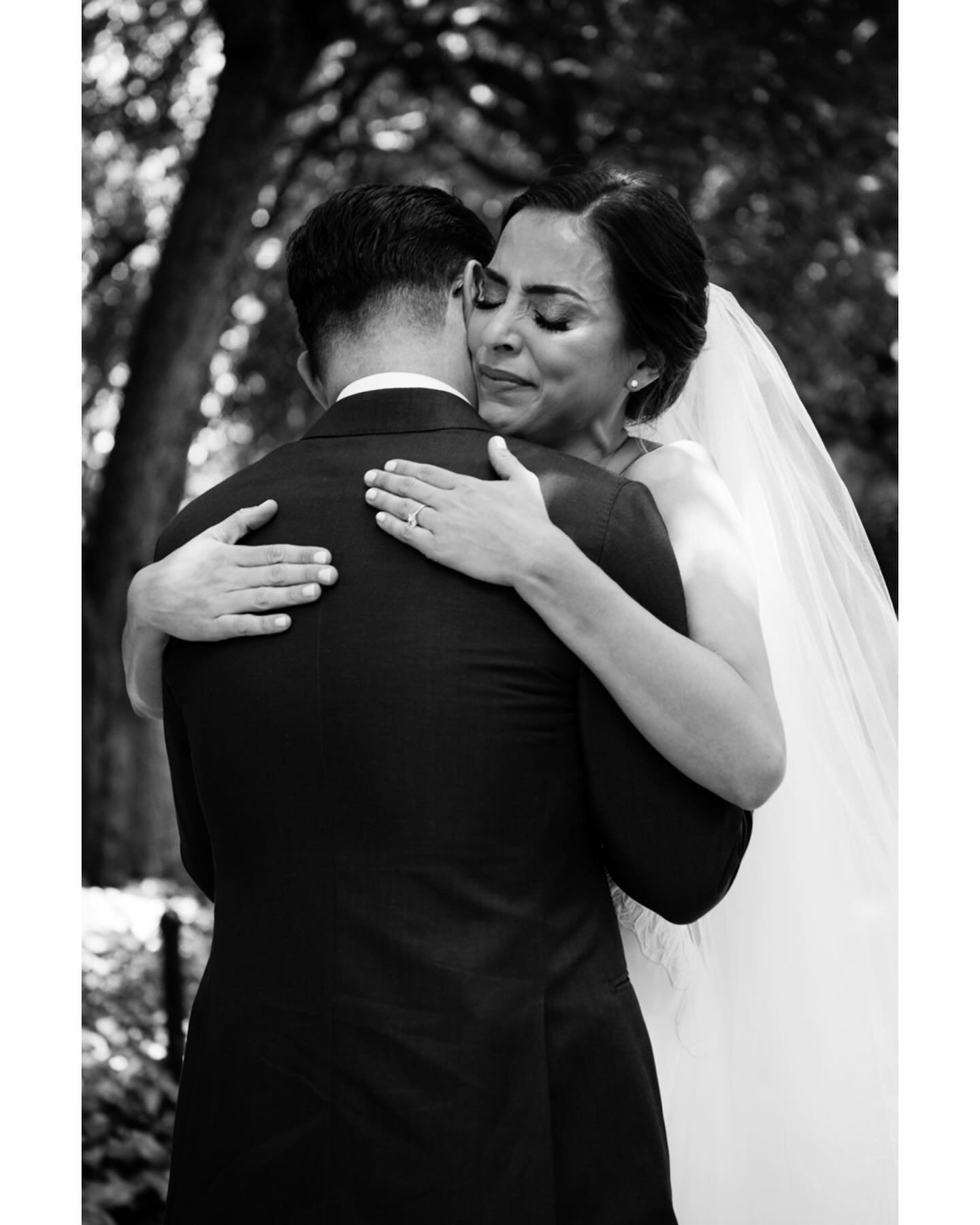 A First Look; sometimes the only few moments of alone time you'll have on your wedding day. 

Sometimes people cry, sometimes they giggle, sometimes they get awkward, sometimes they bawl, and sometimes they lose their godd*mn minds. Sometimes they do