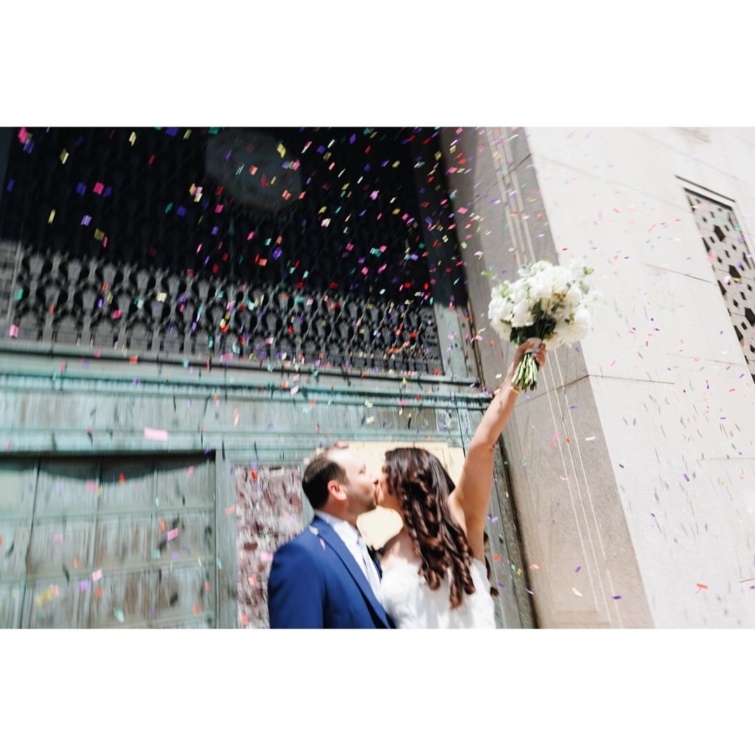 ⚓️The day before I left for Italy, I had the pleasure of documenting Eben &amp; Isabella's wedding journey - from City Hall to the ferry to Brooklyn to Cobble Hill to one of the most colorful and delicious backyard weddings at @popinanyc 

Some of my
