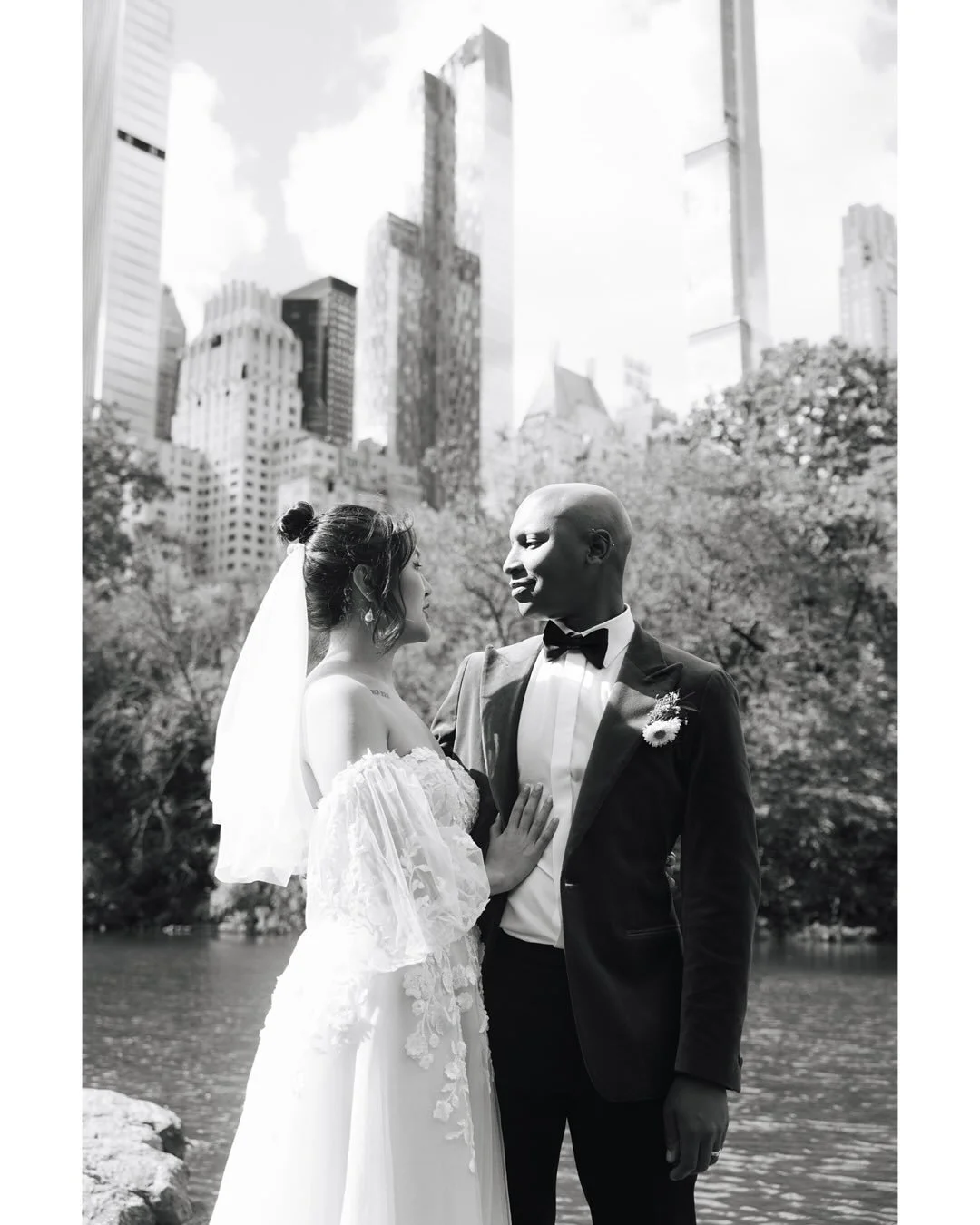 Gaby &amp; Shaun, equal parts giddy, giggly with a touch of Central Park glam, surrounded by 30 of their closest friends and family last week at Cop Cot in Central Park. 
A
Eight years, one dog, equally passionate in their social justice fields, they