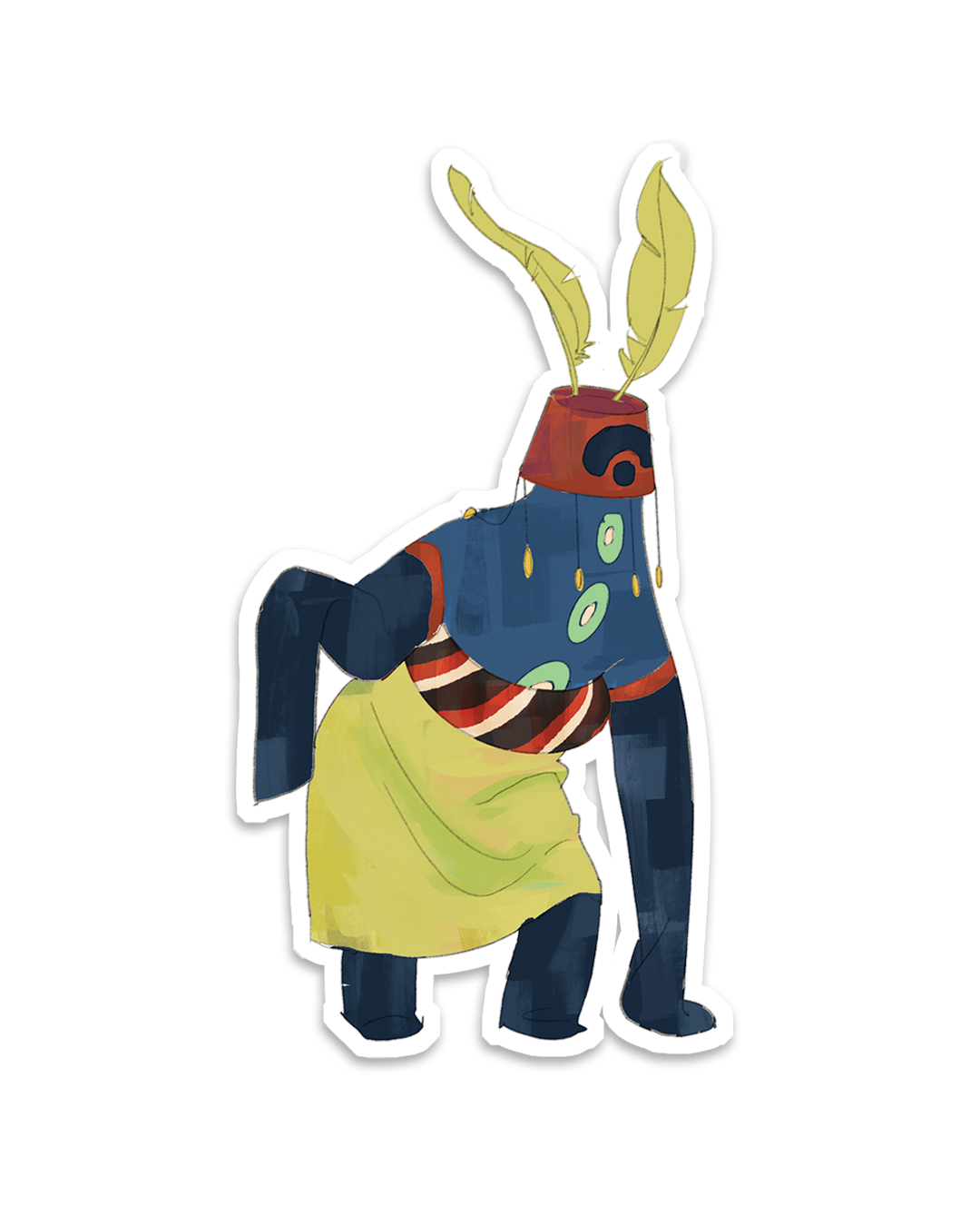 Feather Masquerade Sticker (2")