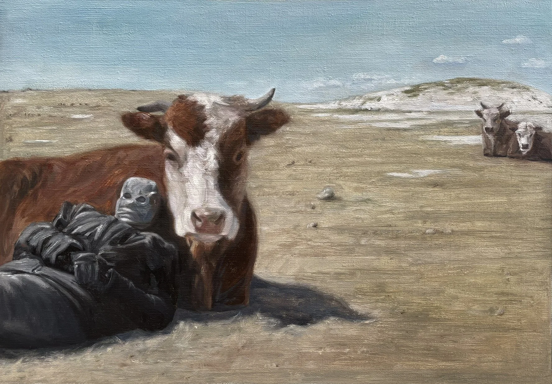 Sun Mask, oil on linen, 11''x 16''