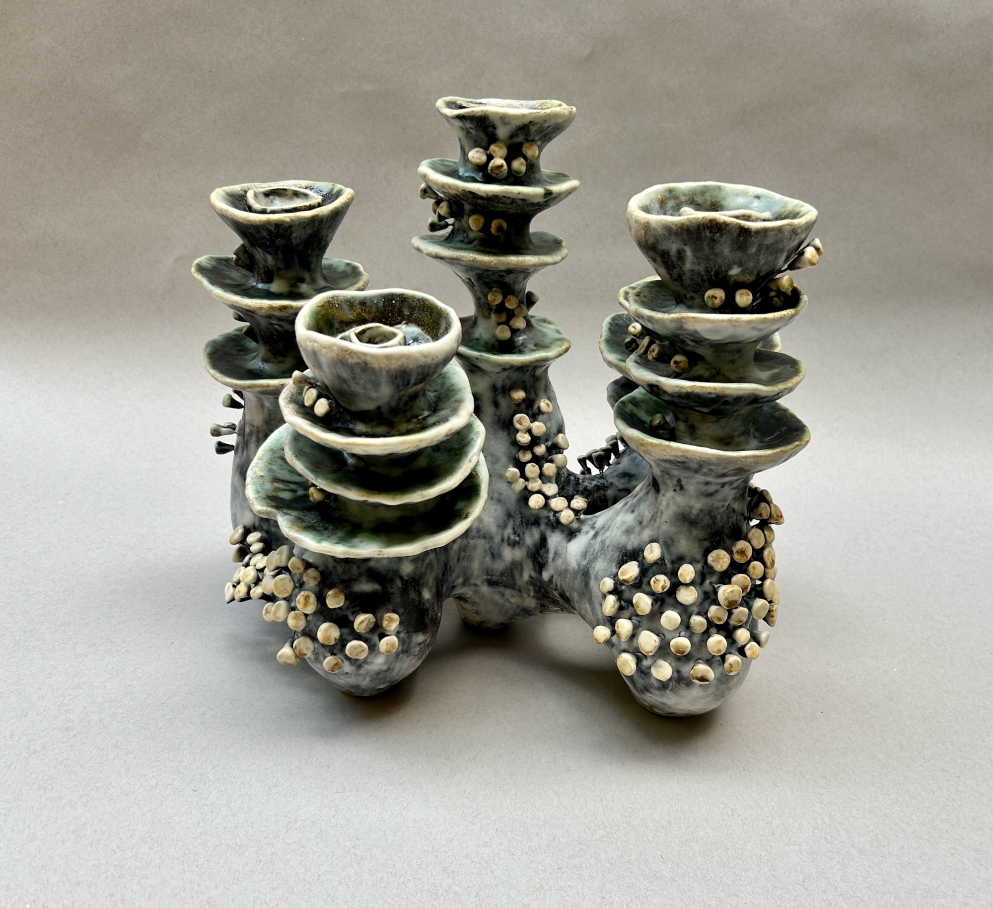 Fruiting Bodies, ceramic, 13 x 13 x 8”, 2024