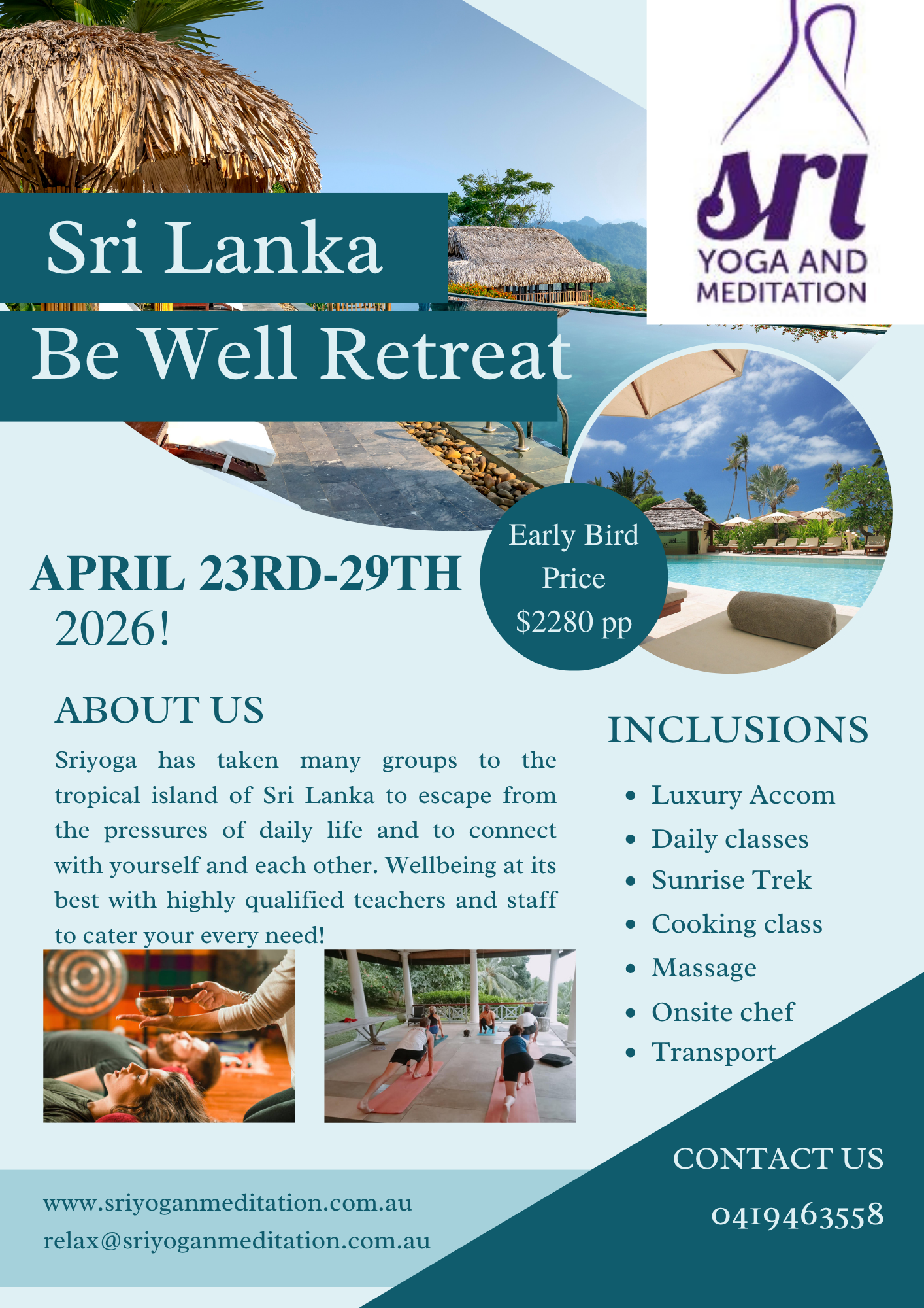 Sri Lanka ‘Be Well’ Retreat — 23rd-29th April 2026