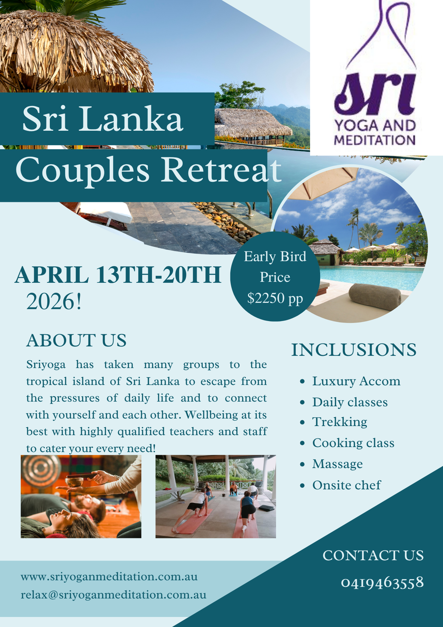 Sri Lanka couples retreat April 2026