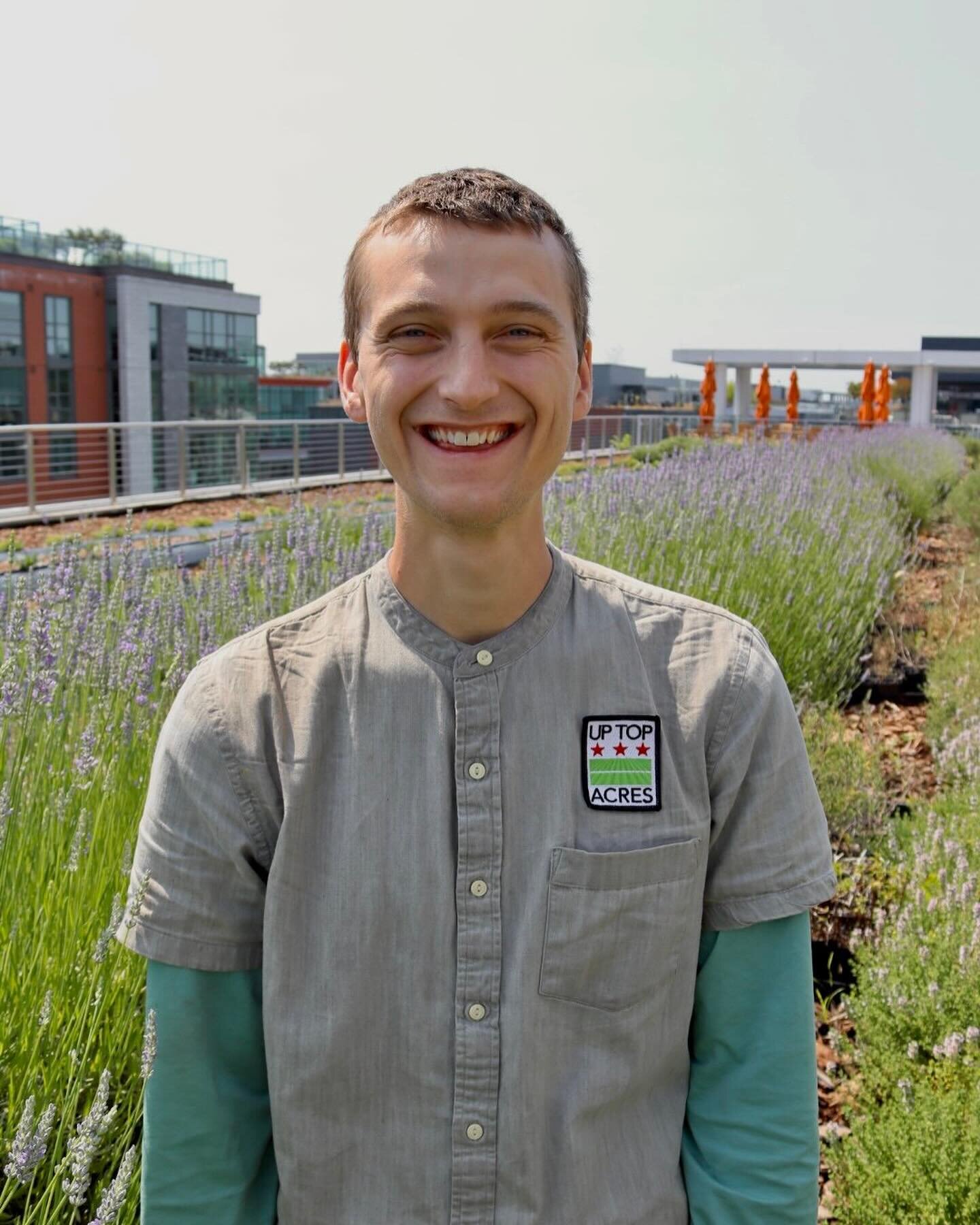 Meet the farmers! Up next is James, who joined the Up Top team last spring. He is relishing the upcoming radish season when he can make all kinds of fun things like pesto and taco toppings. He likes to admire the many pollinator and bird species that