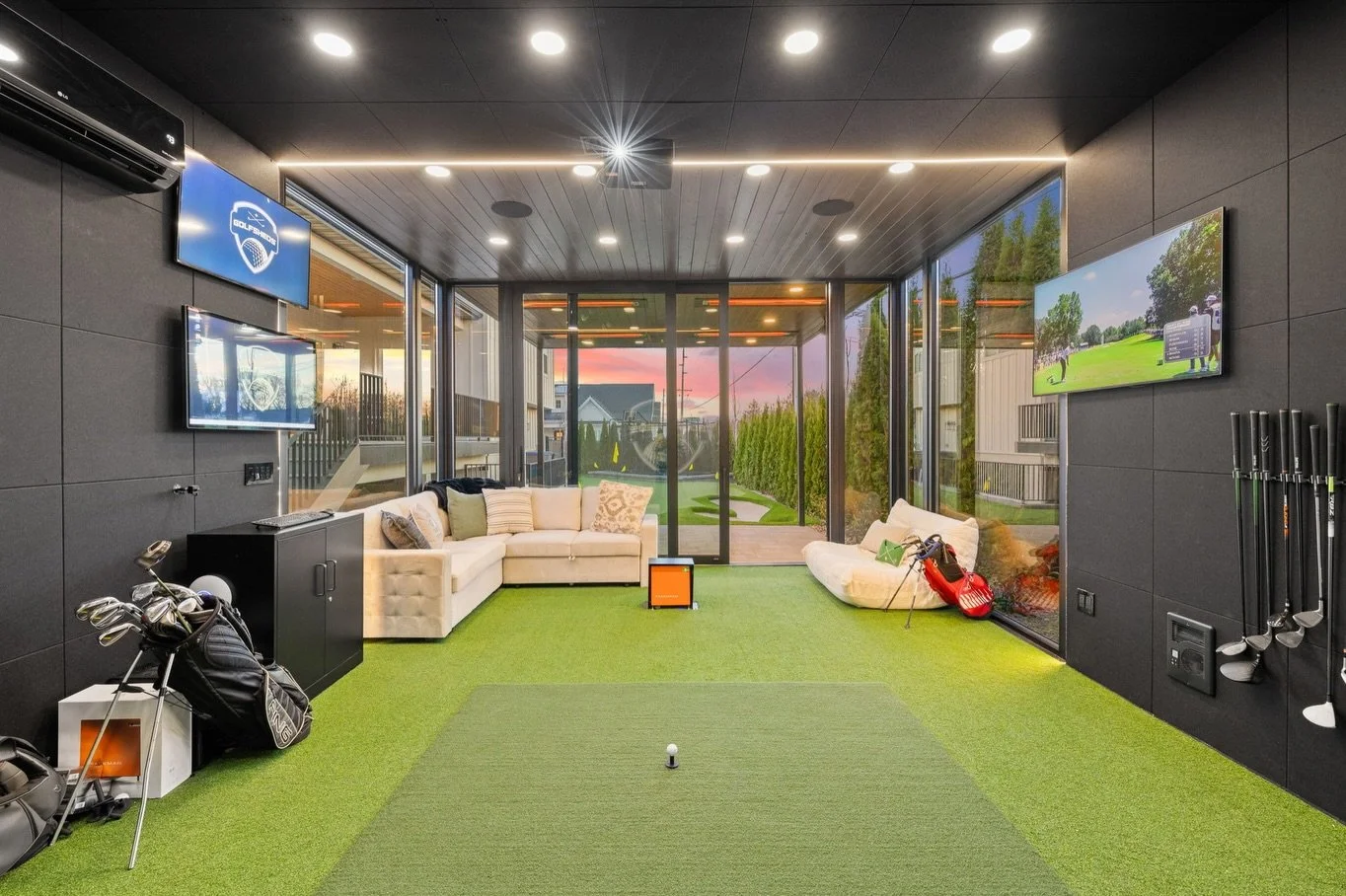 Grateful for a day and age that we can golf indoor on cold days :)
Happy Thanksgiving everyone!
. 
Featured GolfShed: Platinum Plus Edition
Location: Provo, Utah
Interior Dimensions: 15.5&rsquo; wide, 22.5&rsquo; deep, 10&rsquo; tall
Exterior Dimensi