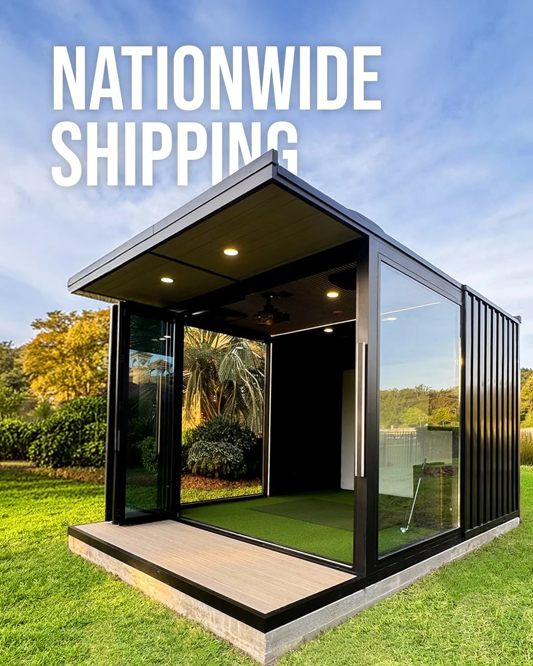 The ultimate outdoor golf simulator for your yard ✨⛳️

We&rsquo;ve engineered the perfect way to experience the game from your backyard. Every Golfshed is pre-fabricated in our Utah facility and shipped all over the country. We come out and install i