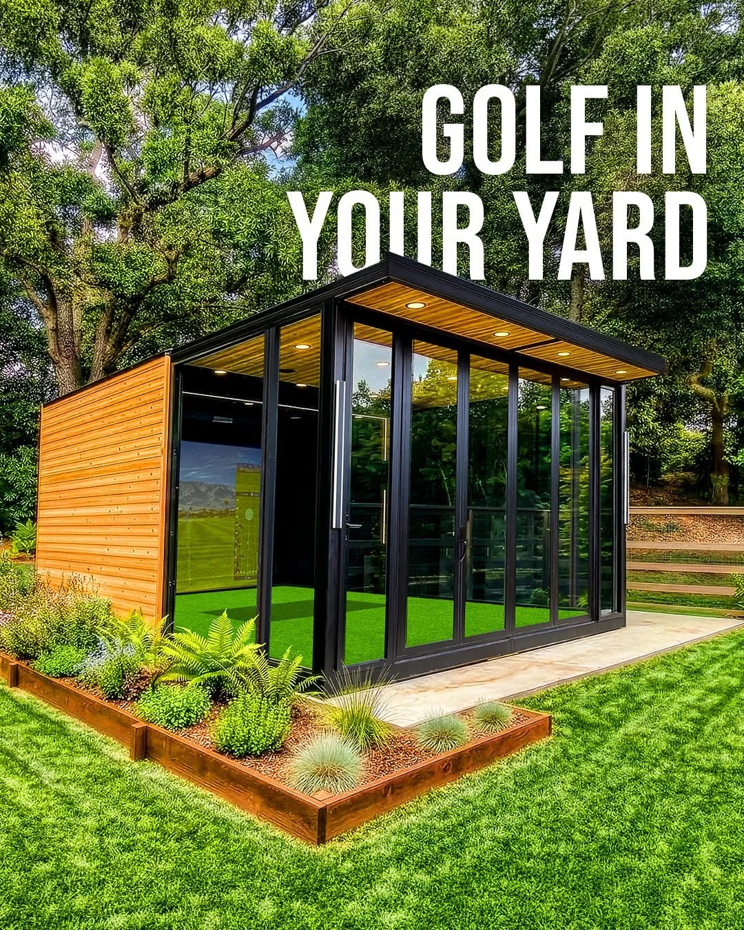 The future of backyard golf is here ⚡️

The Platinum+ Golfshed is the private, outdoor golf simulator you&rsquo;ve been looking for. Featuring a massive 16&rsquo; x 25&rsquo; footprint, it delivers a professional caliber, climate-controlled, luxury g