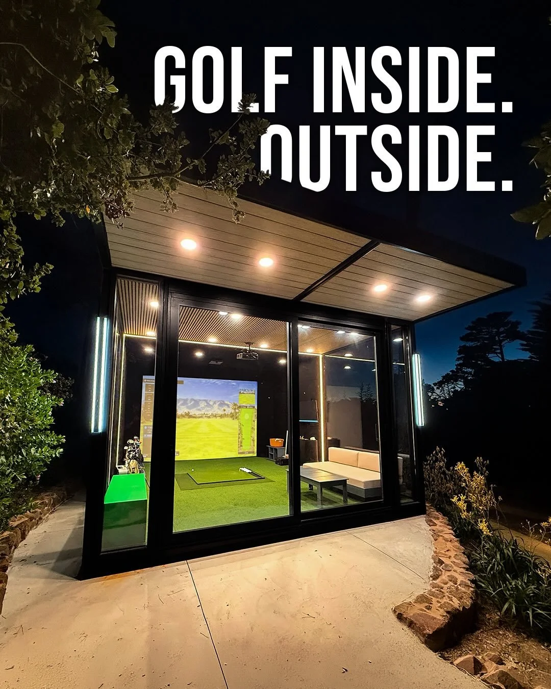 This is the ultimate golf upgrade 😤

Looking for backyard luxury? You've arrived. The Platinum Golfshed has a 16' x 24' footprint and 15' &times; 19&rsquo; of interior golf space. It's engineered with structural steel &amp; dual-paned glass and desi