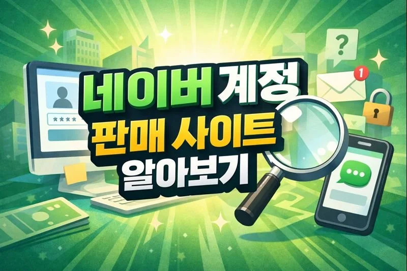 네이버 계정 판매 사이트 알아보기