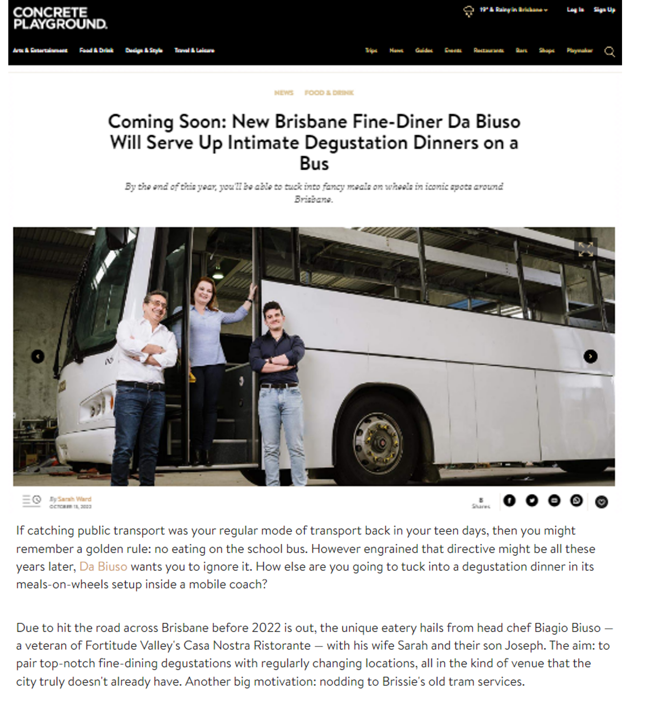 A digital article on the Da Biuso pre-launch campaign.