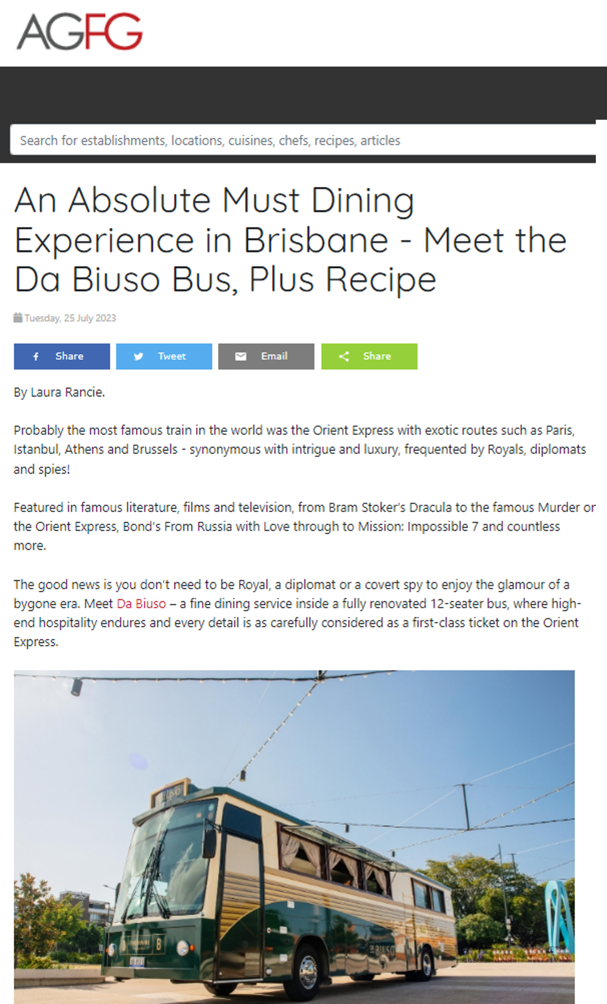 AGFG article on Da Biuso.