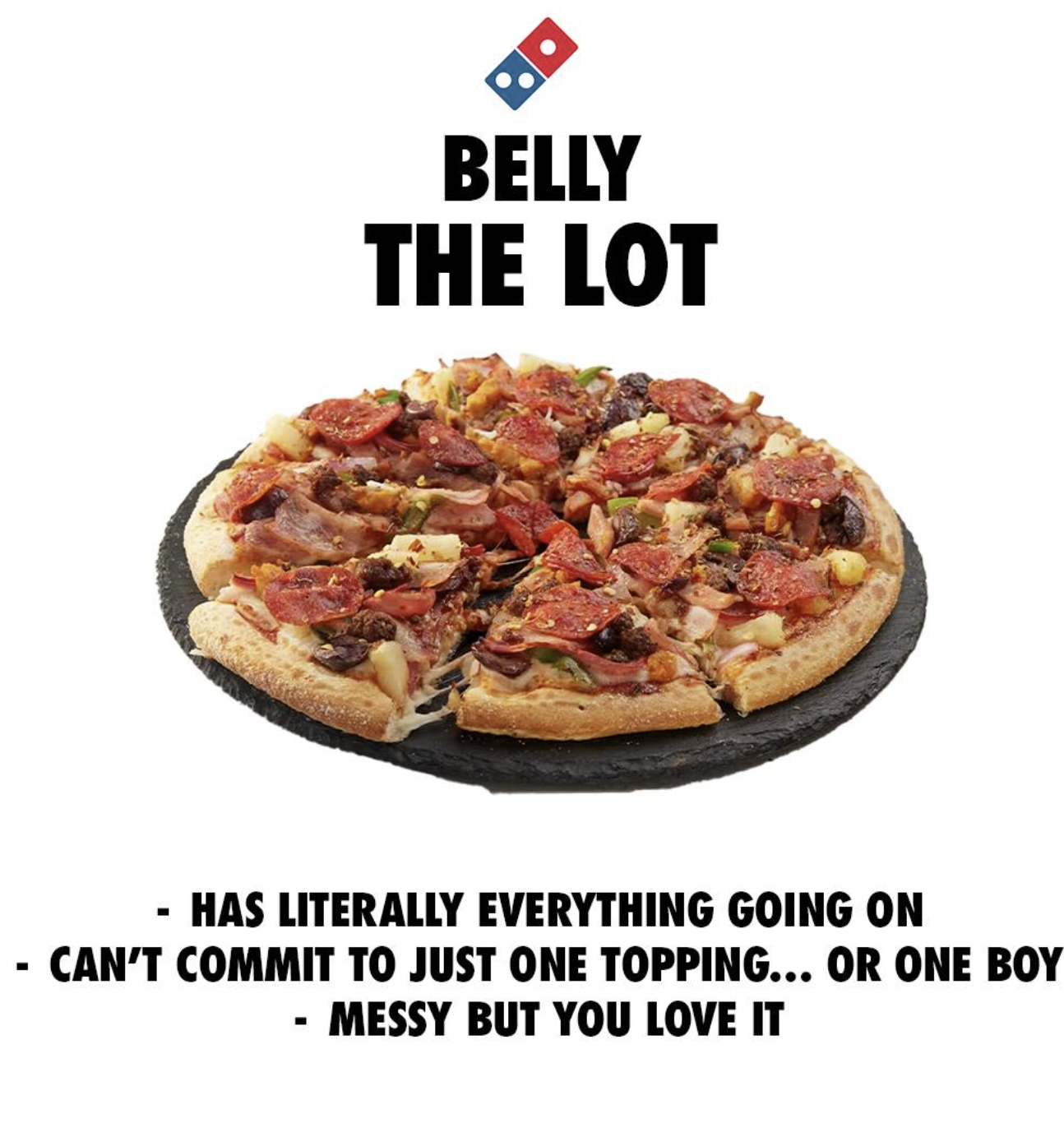 A meme on the Domino's Instagram account about The Summer I Turned Pretty.