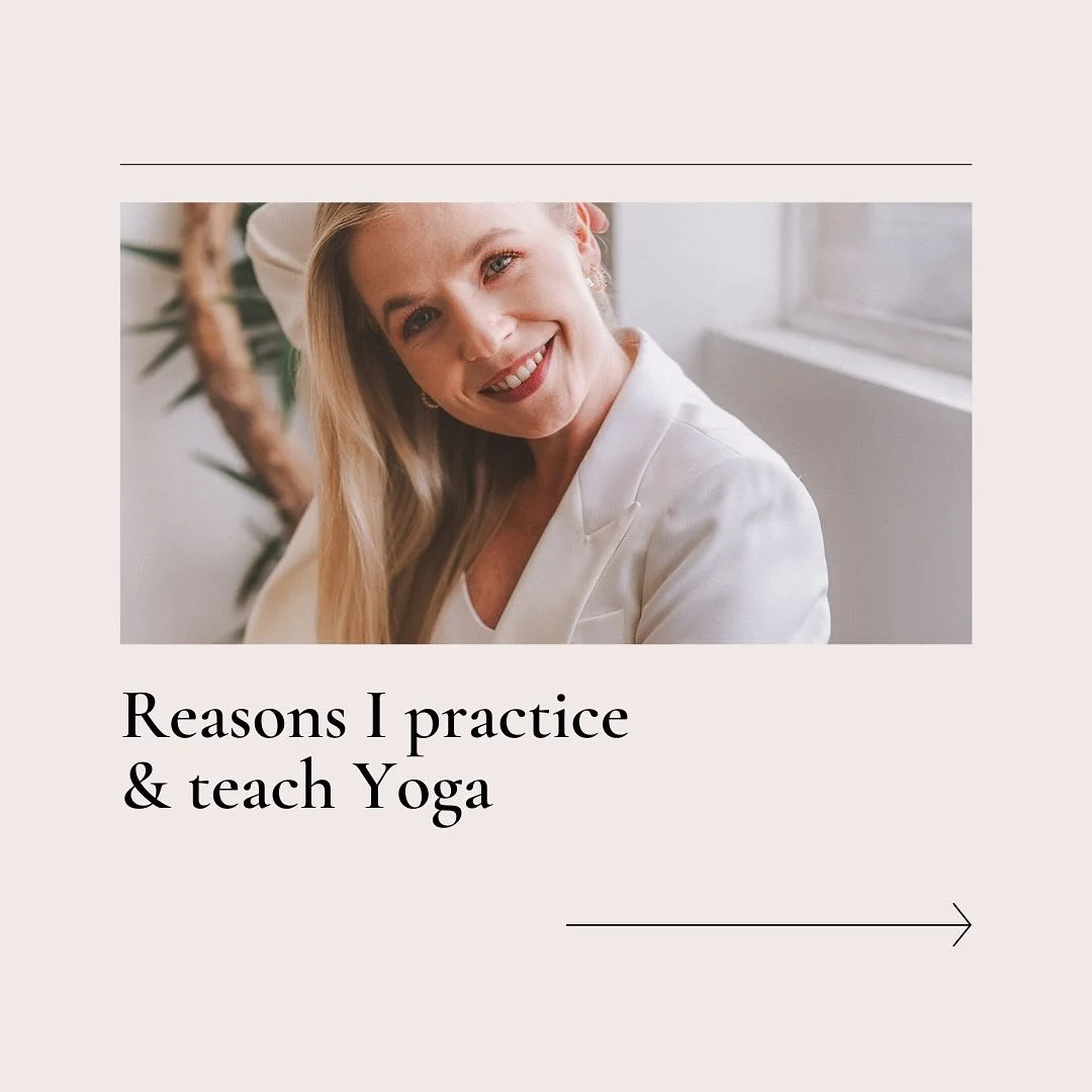 Reasons I practice and teach Yoga 🕉️📖🧘🏼&zwj;♀️🎶 Swipe to learn more &mdash;> 

I could list many more reasons&hellip; 

I am so grateful to this ancient practice and to my own teachers for guiding me through this wonderful, but challenging jo