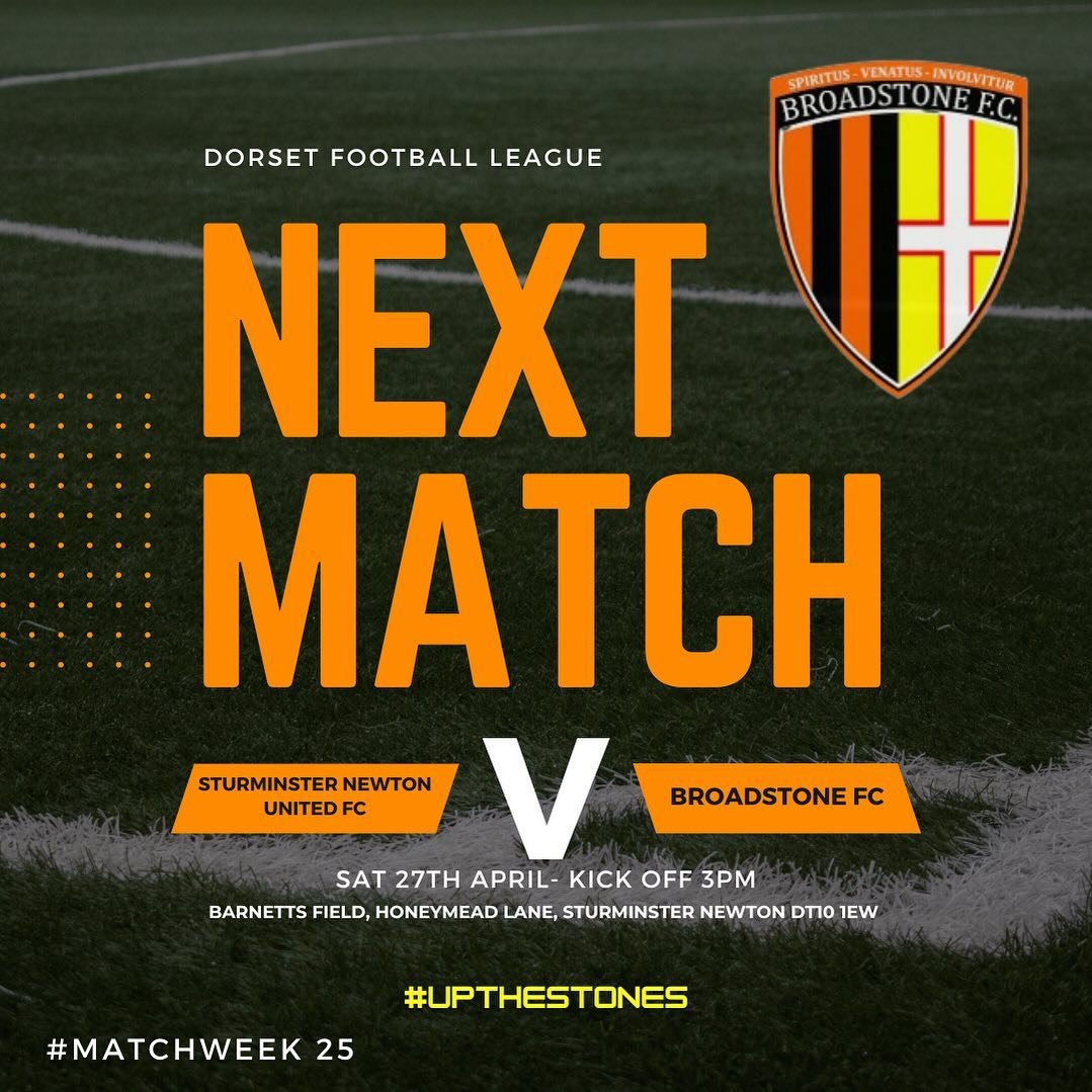 Away to Sturminster Newton for the penultimate game of the season! The title race is well and truly on, with 3 points needed to remain in the running.

#UpTheStones