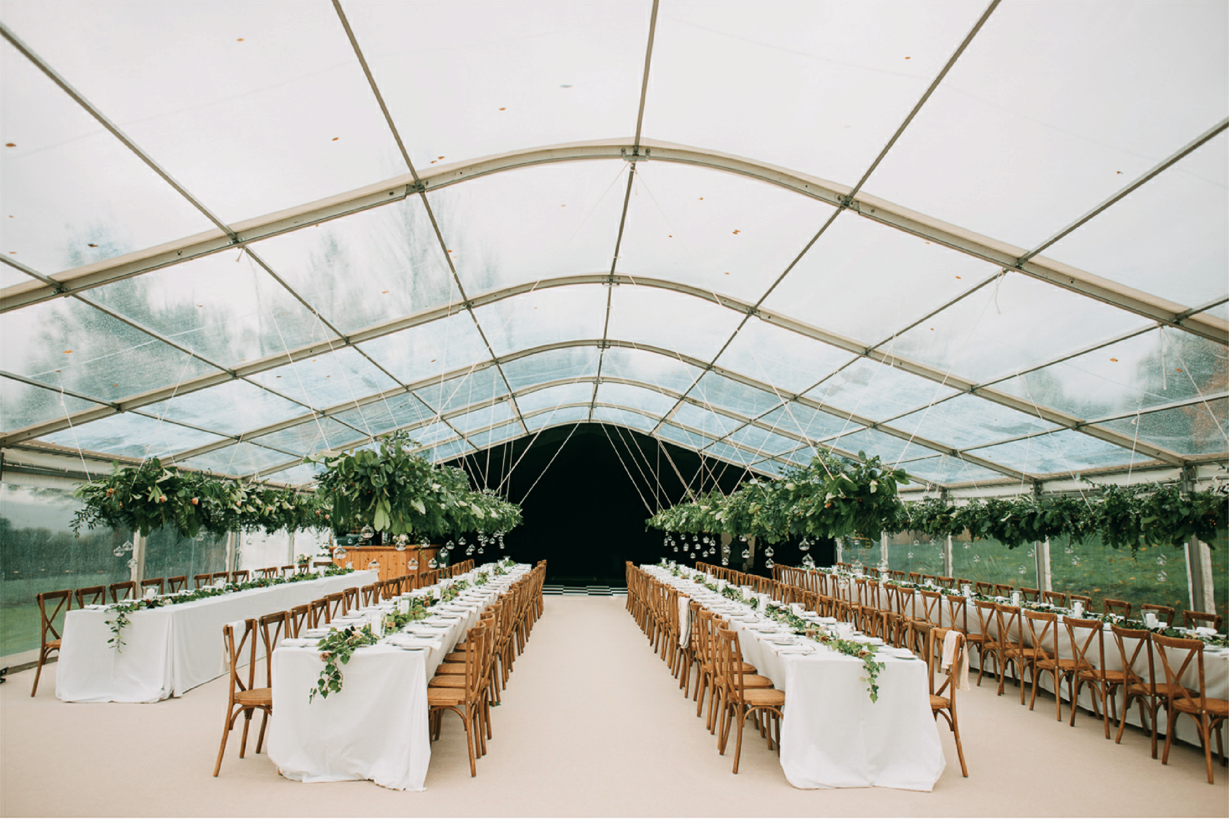 Clear Roof Marquee - Autumnal Wedding nr Hay-on-Wye