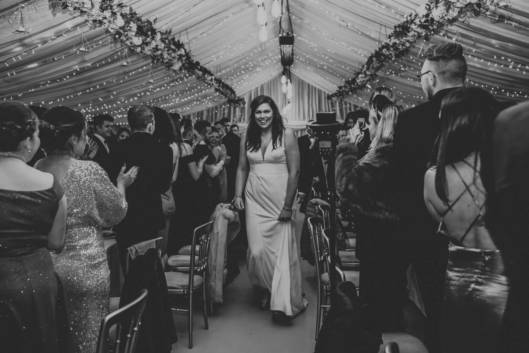 New Years Eve Wedding Bride & Guests