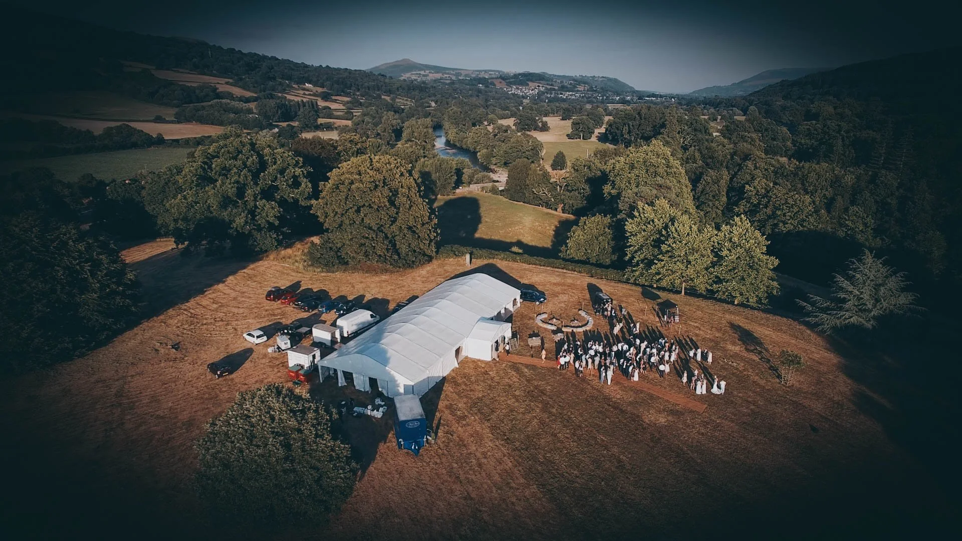 Wedding Marquee Hire in Powys. Summer Wedding marquee party marquee