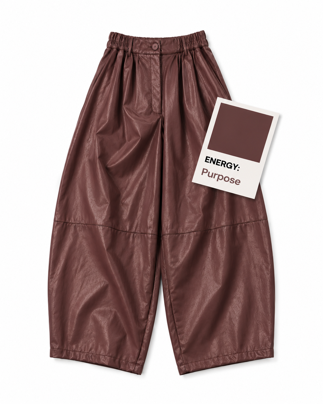 Rebel Barrel Trousers - Plum