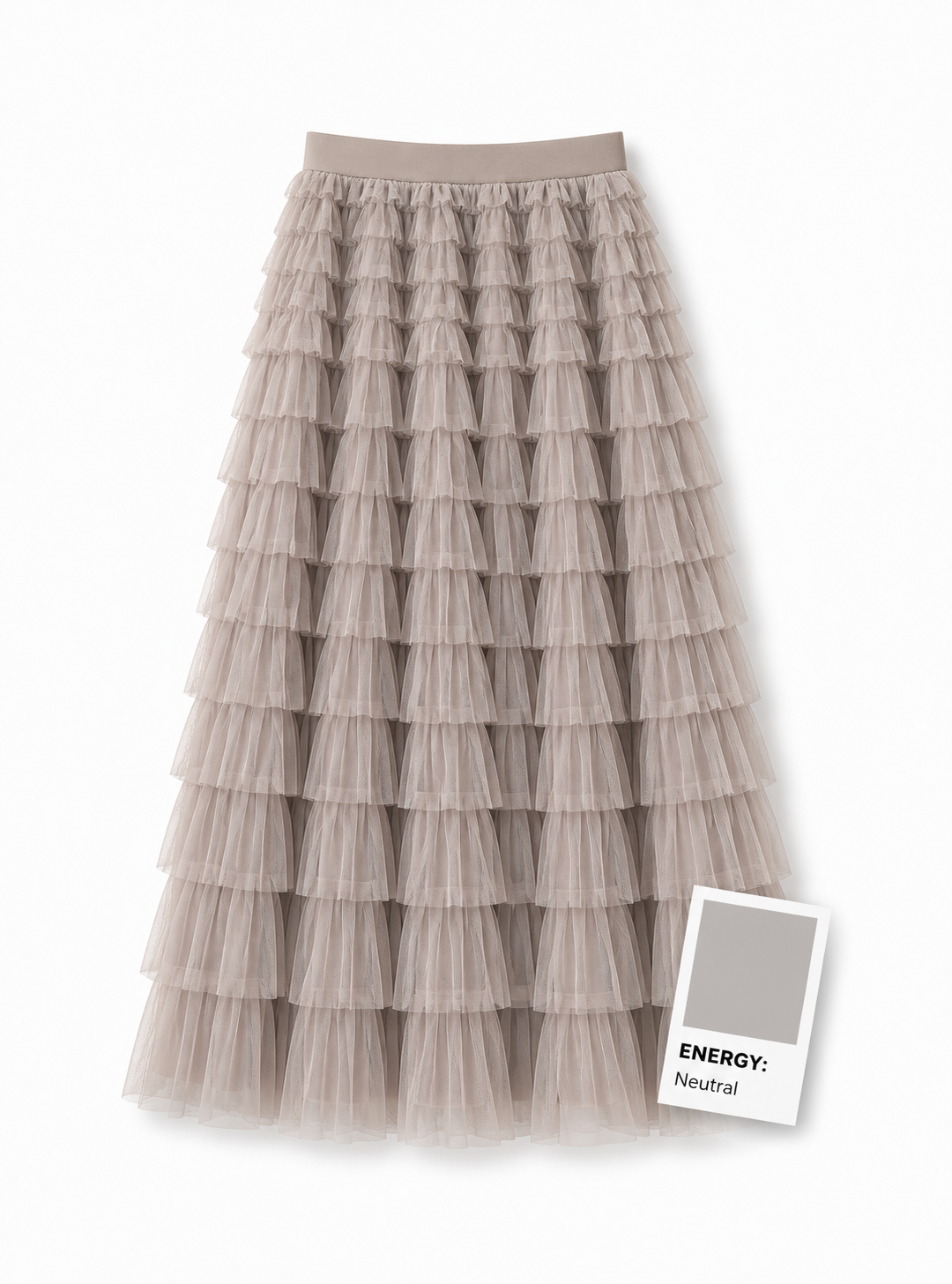 Olivia Tulle Skirt - Nude