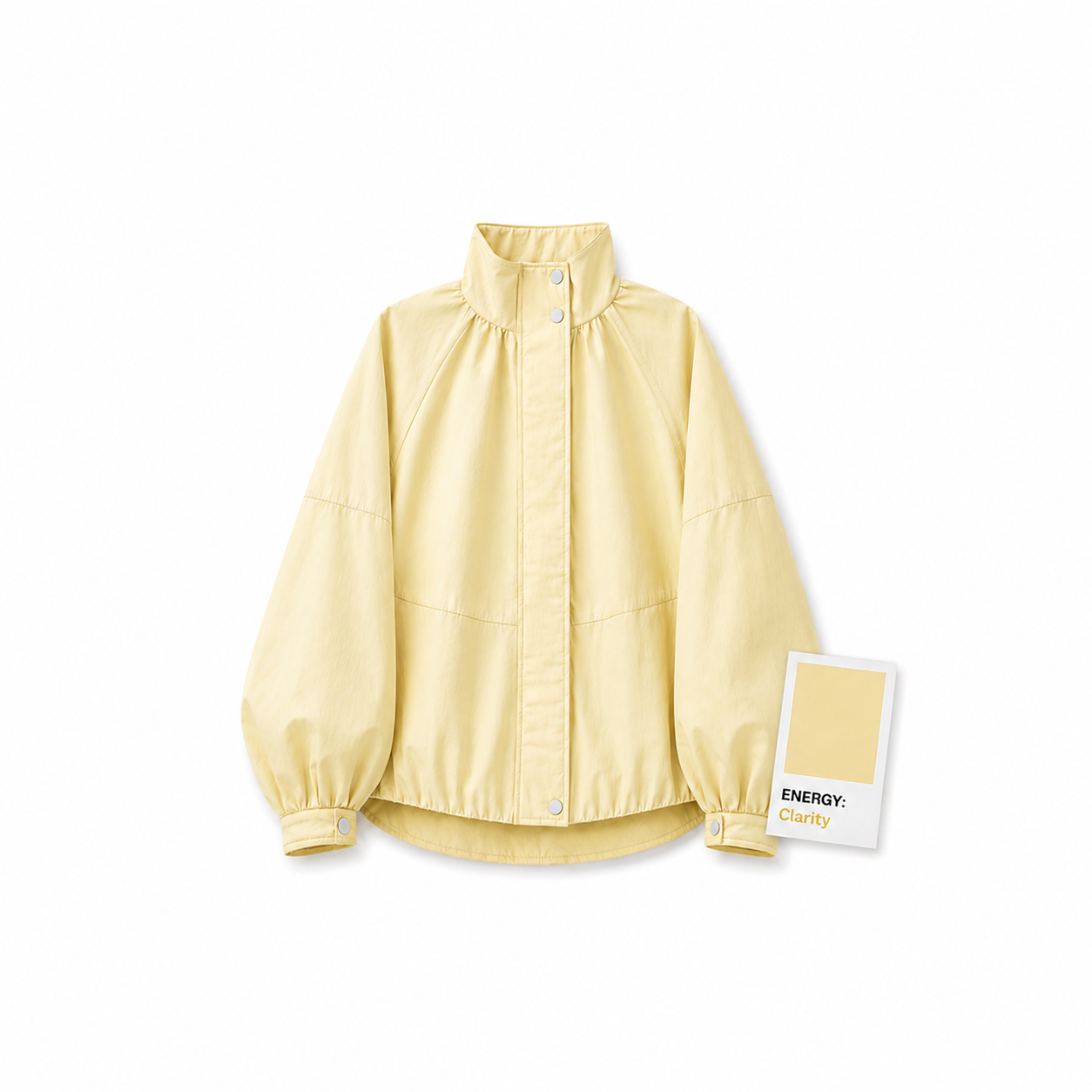 Misty Leather Look Jacket - Lemon