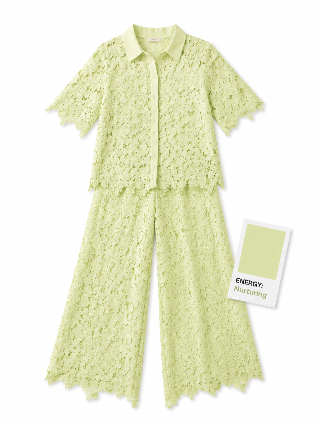 Clover Lace Co-ord - Pistachio