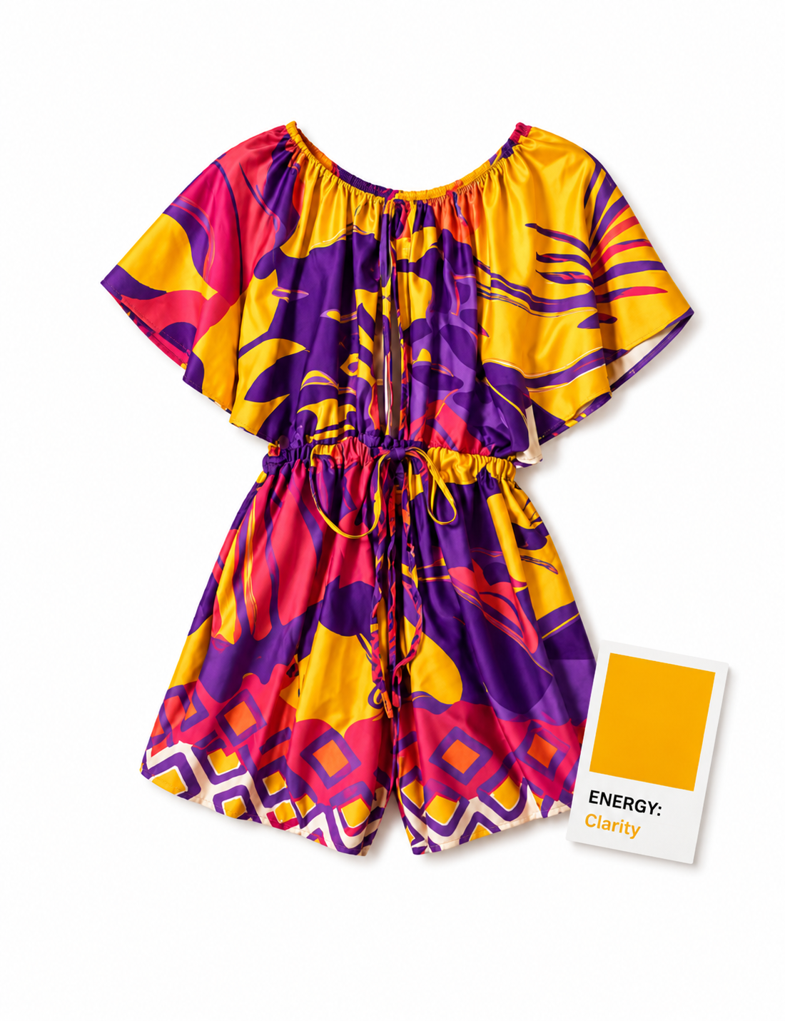 GiGi Playsuit - Yellow / Purple