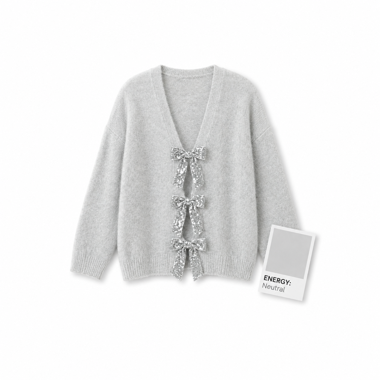 Willow Bow Knit in Silver