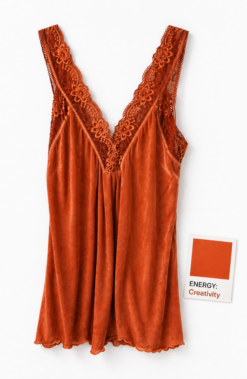 Lucy Lace Camisole - Rust