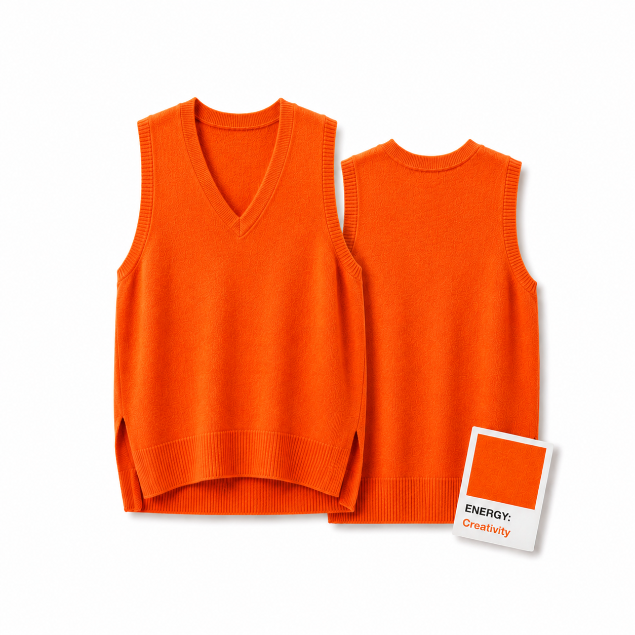 Verity V Neck Knit - Orange