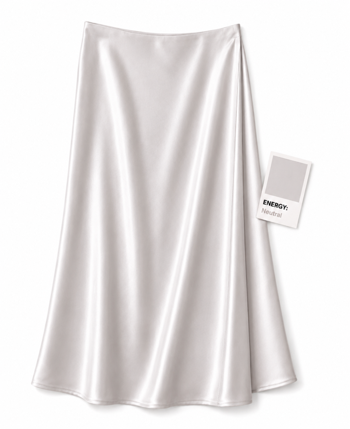 Satin A line Skirt - Taupe