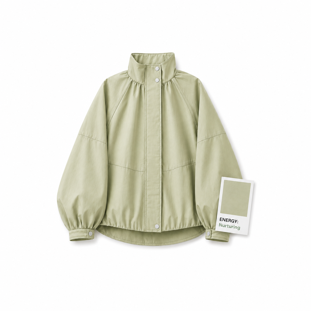 Misty Leather Look Jacket - Mint