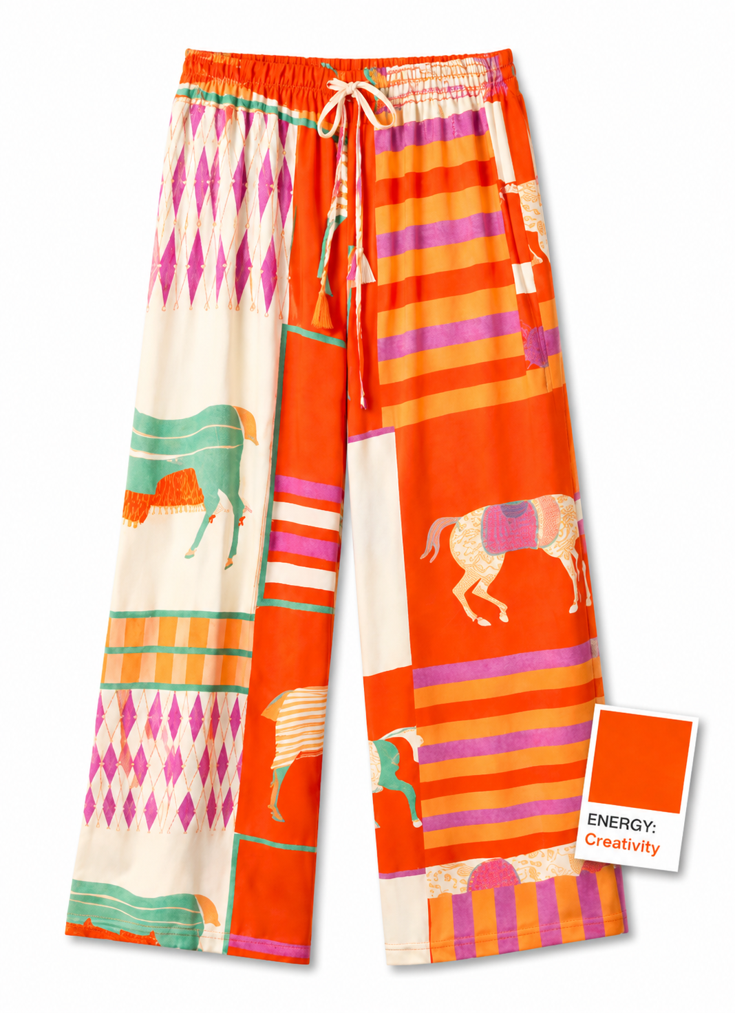 Hatti Silky Trousers - Orange
