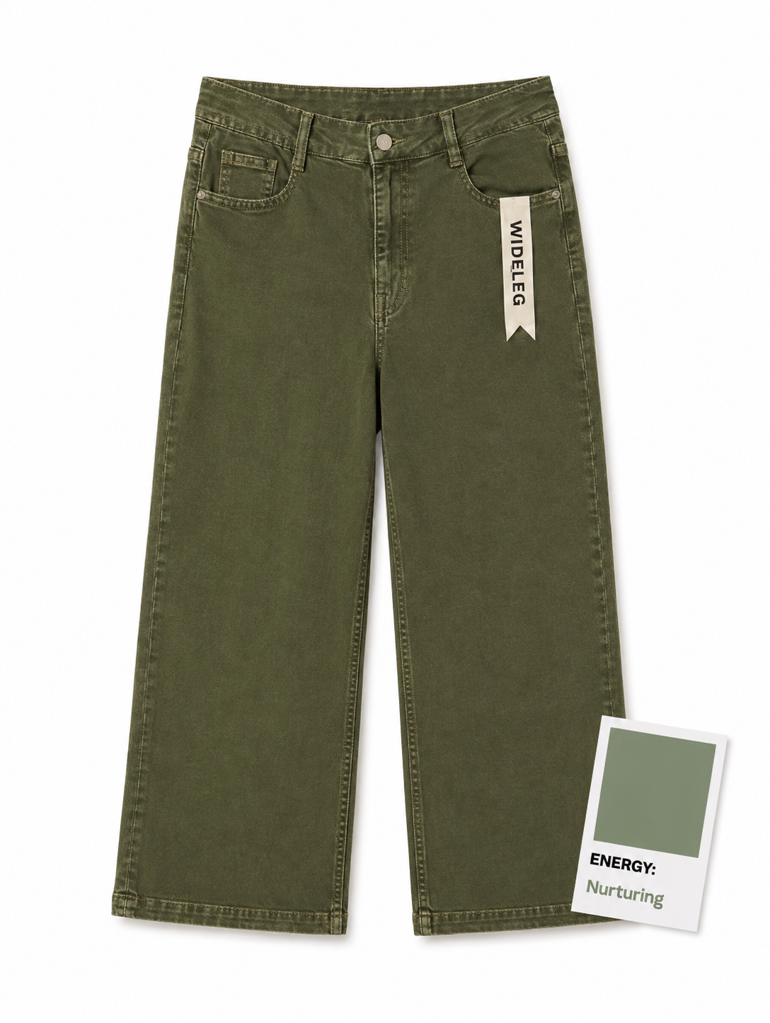 Olive Grove Wide Leg Jeans