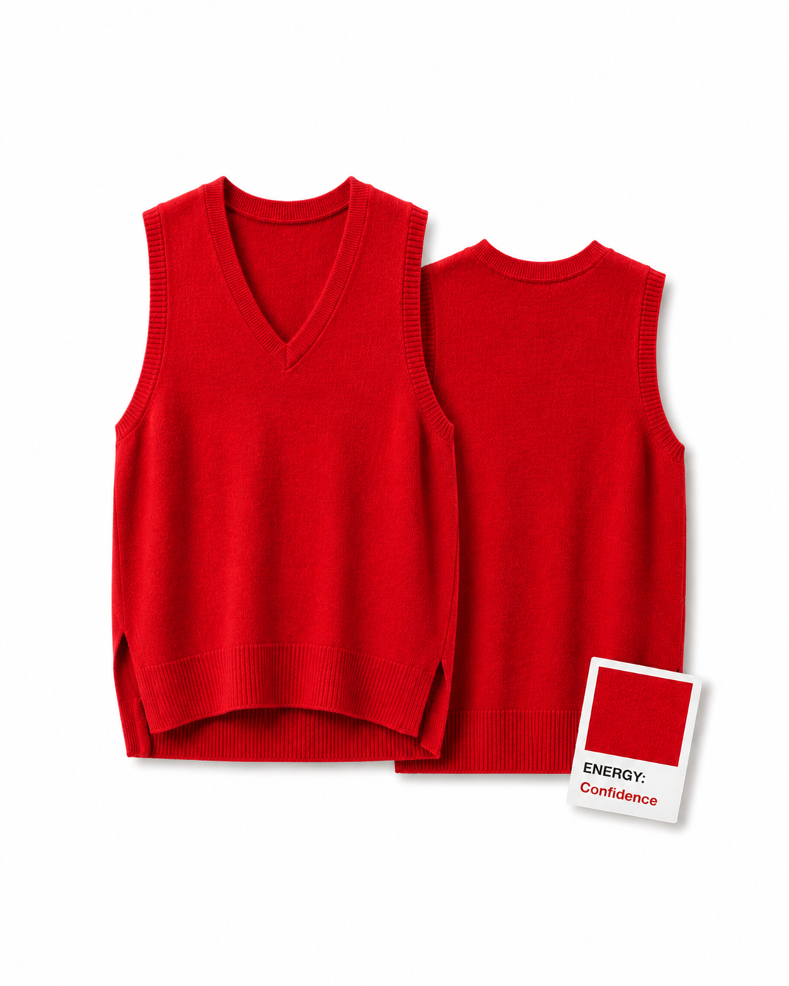 Verity V Neck Knit - Red