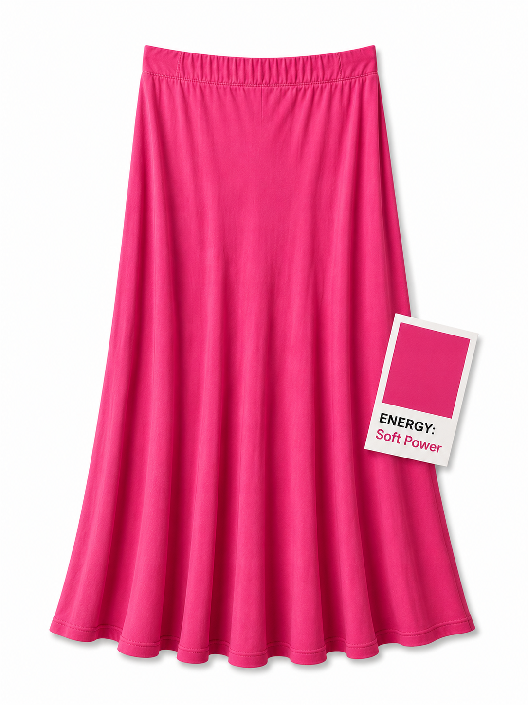 Silky Slip Skirt - Hot Pink