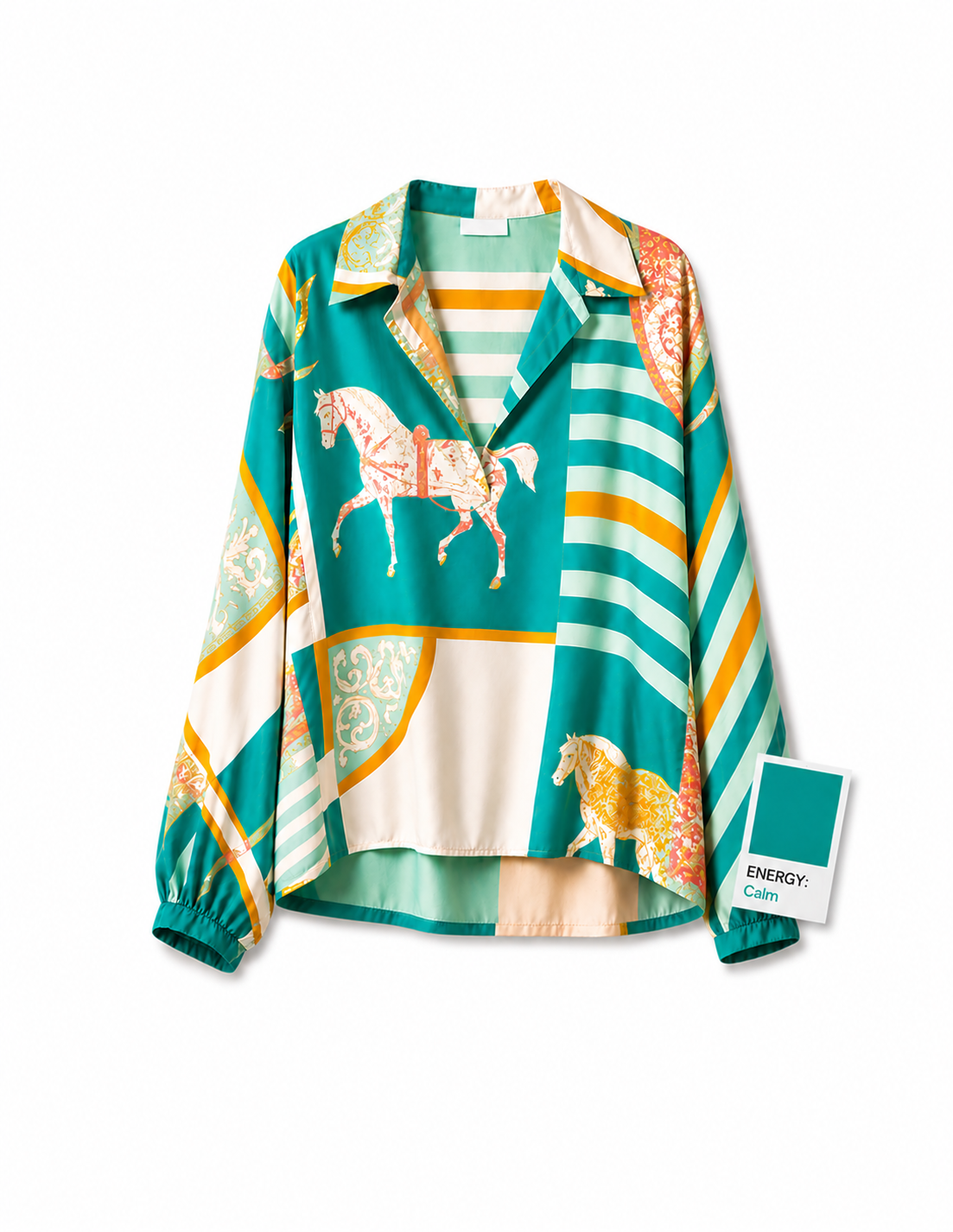 Hatti Silky Shirt - Turquoise