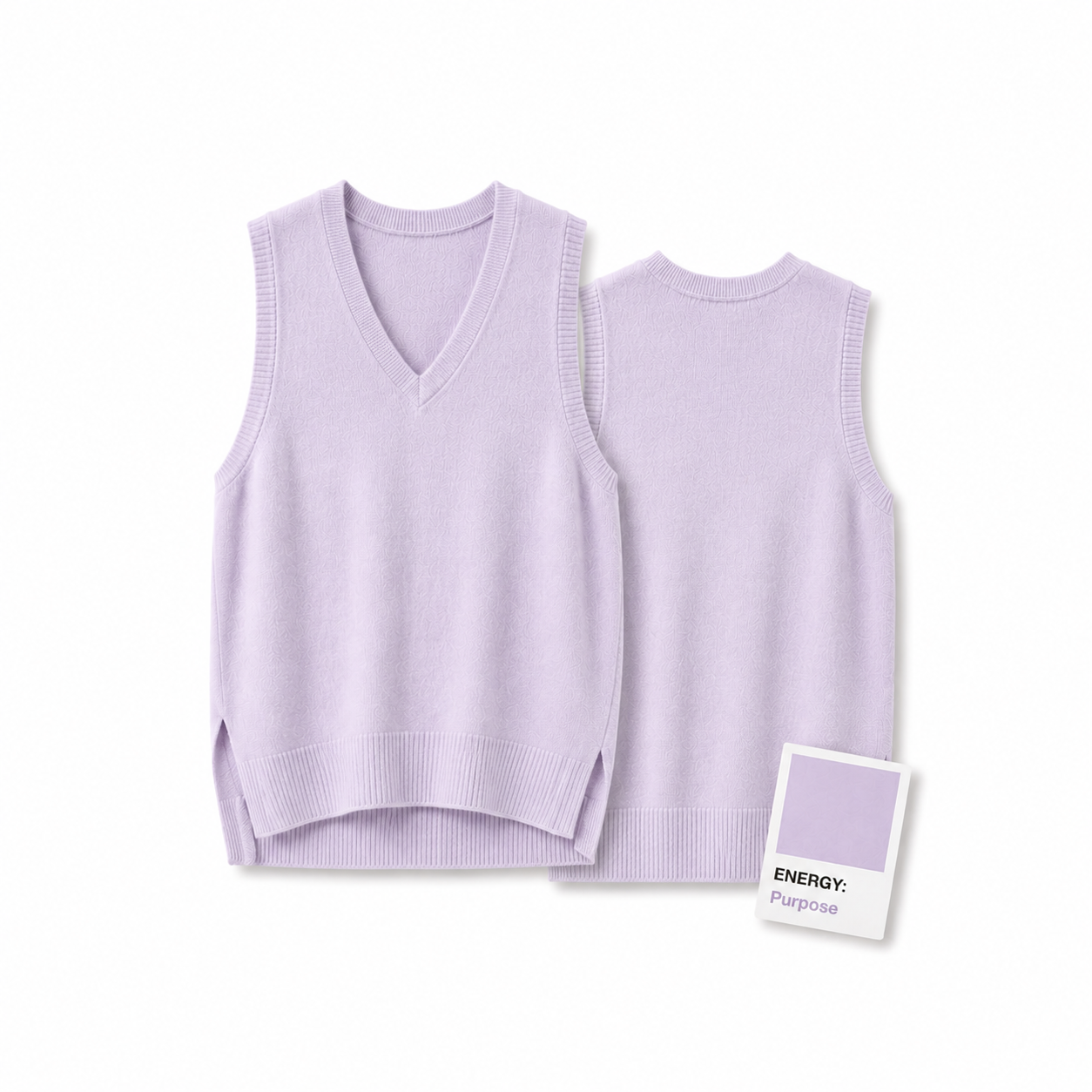 Verity V Neck Knit - Lilac