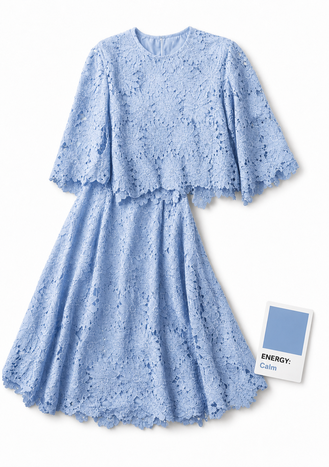 Lily Lace Co-ord - Powder Blue