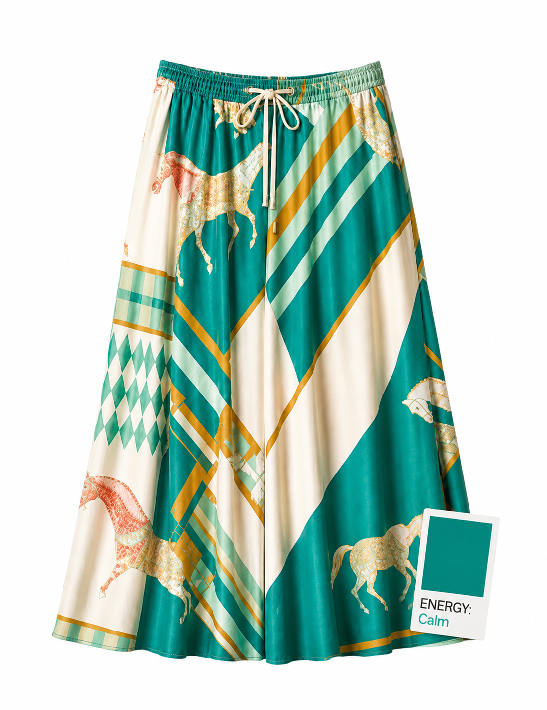 Hatti Silky Skirt - Turquoise