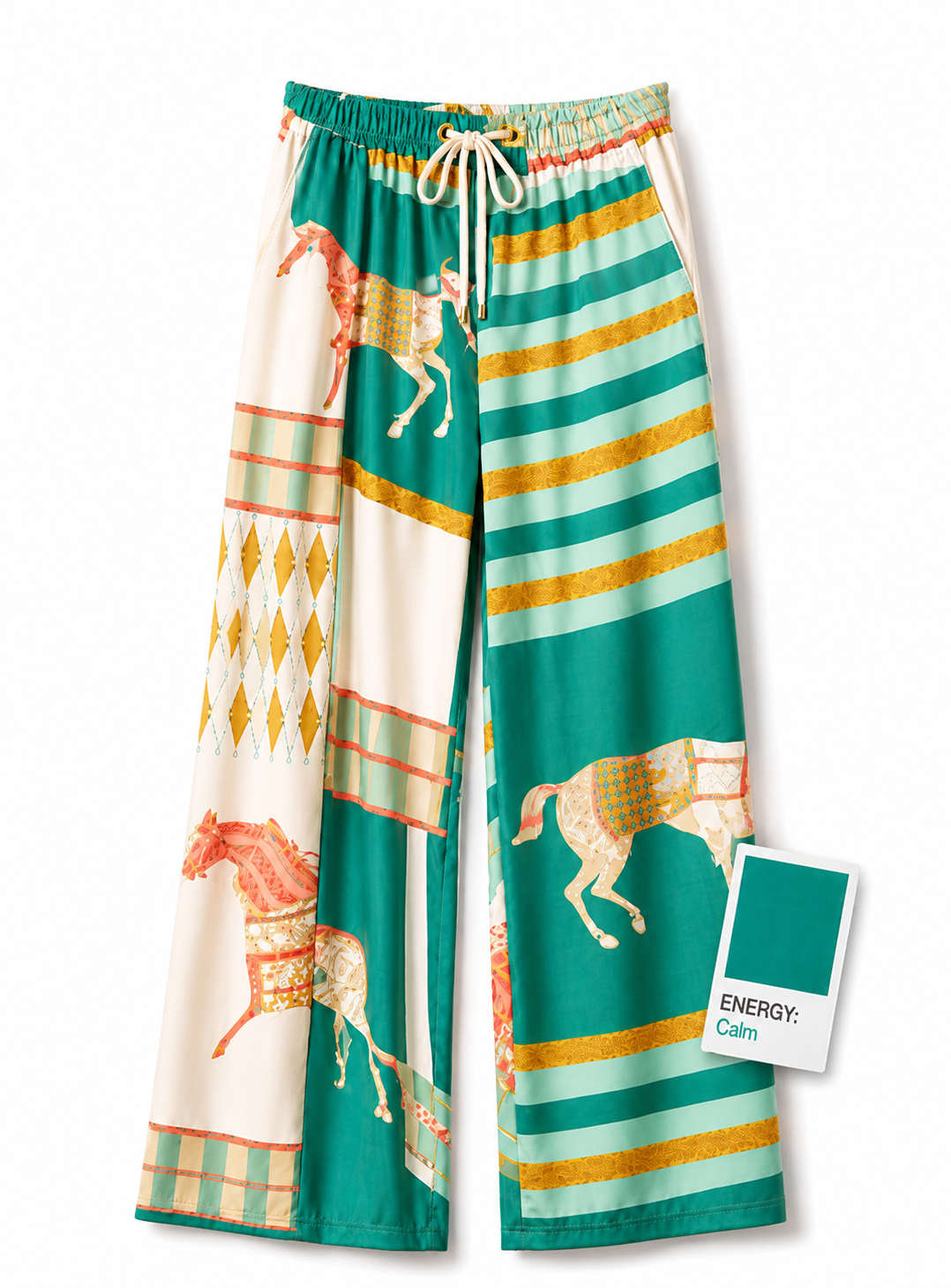 Hatti Silky Trousers - Turquoise