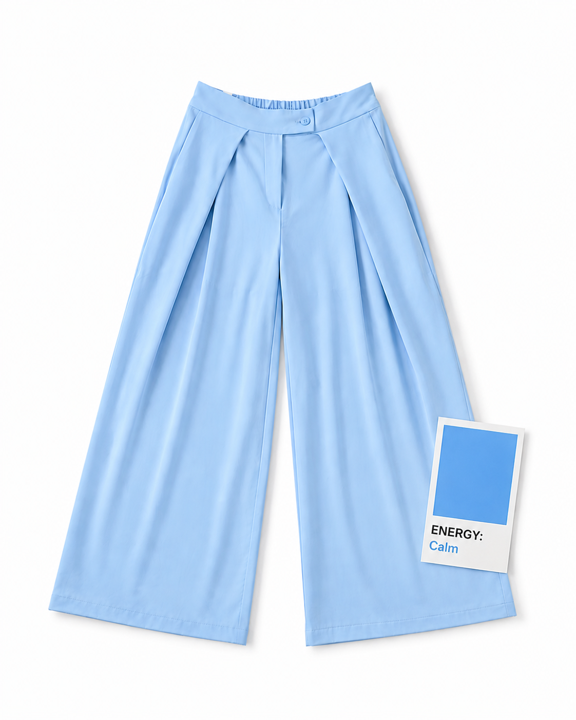 Skylar Wide Leg Trousers - Powder Blue