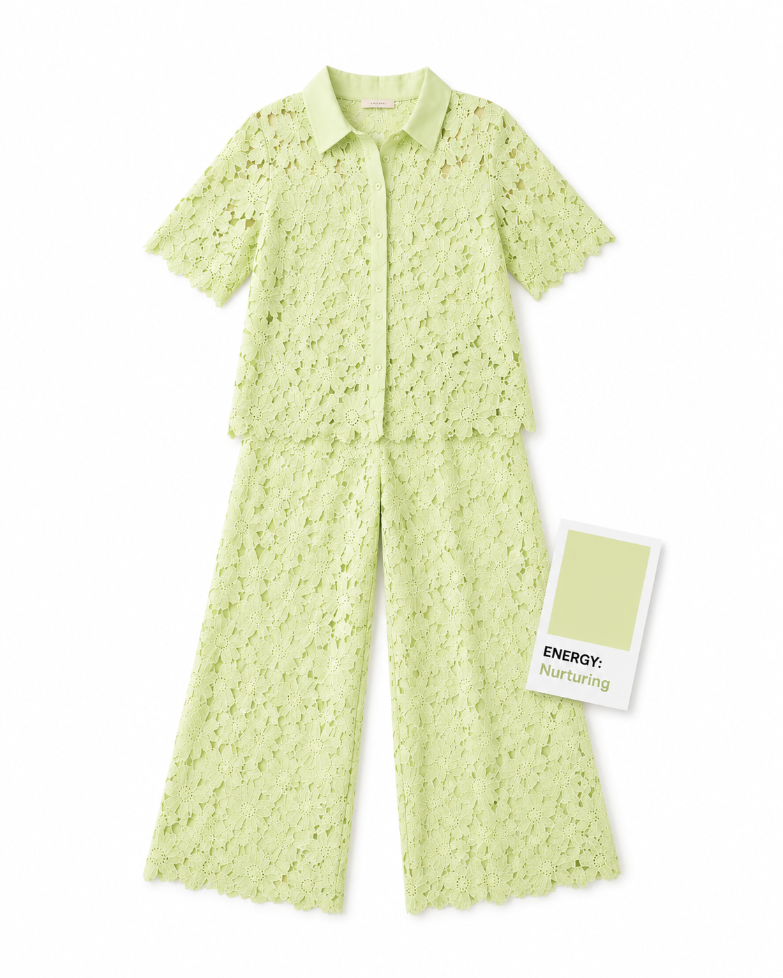 Clover Lace Co-ord - Pistachio